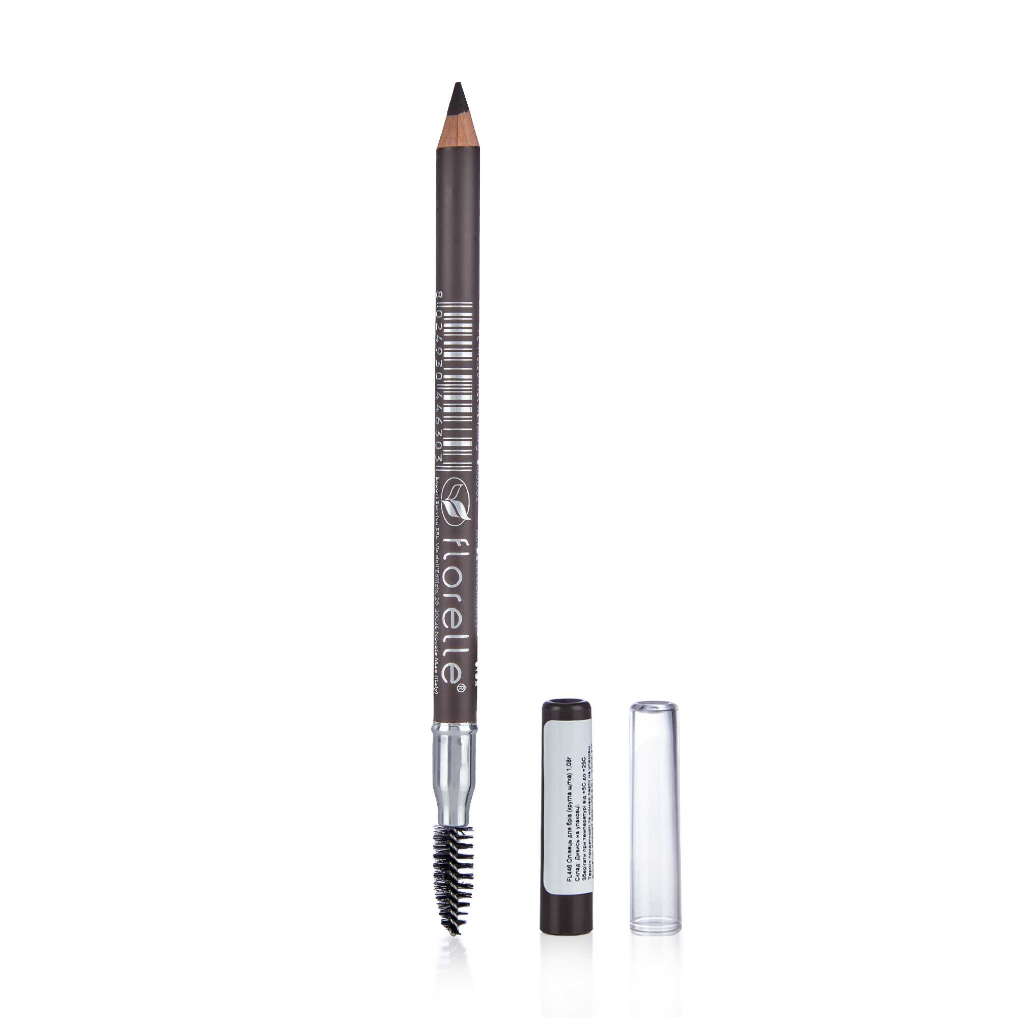 

Олівець для брів Florelle Eyebrow Pencil With Brush з круглою щіточкою, 30, 1.08 г