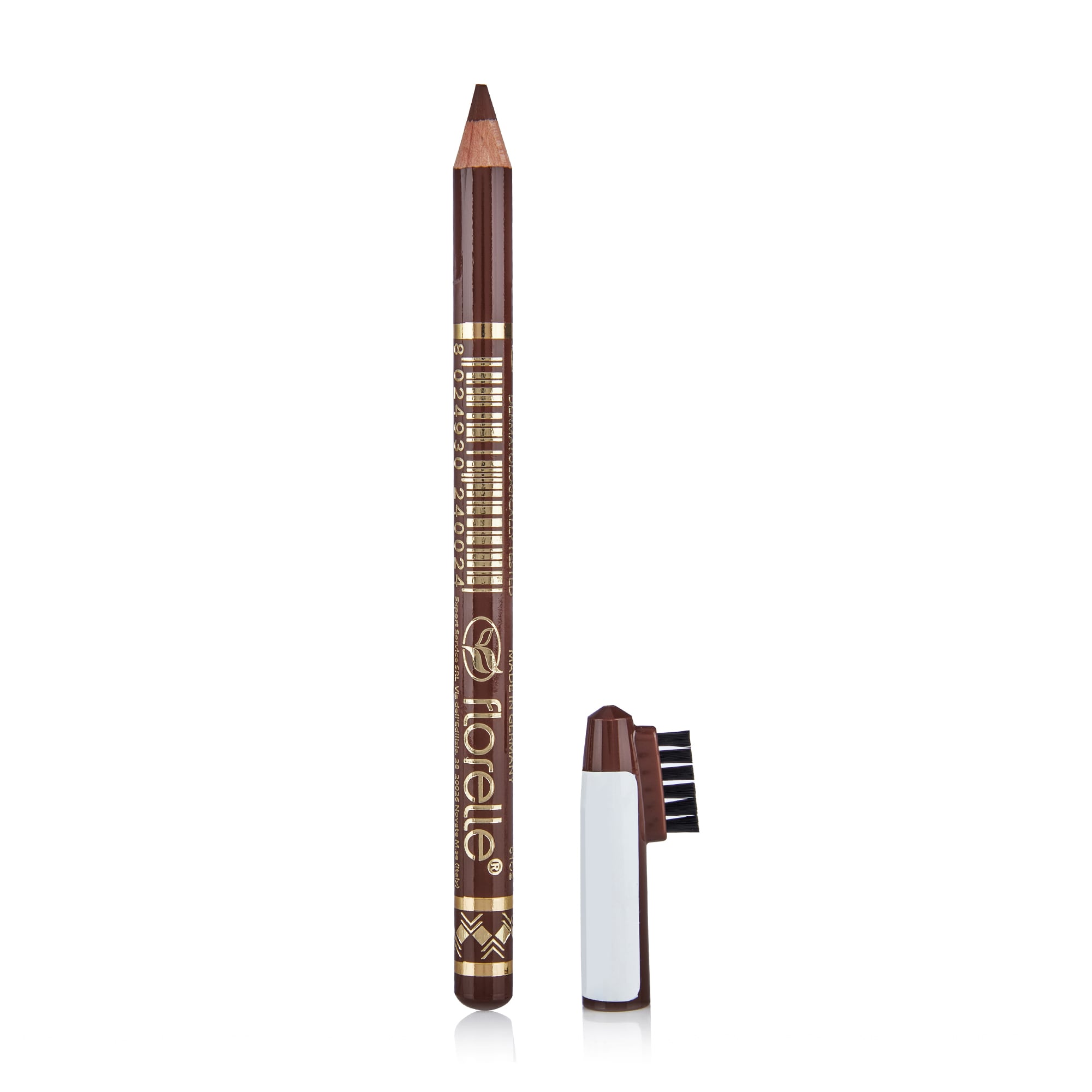 

Олівець для брів Florelle Eyebrow Pencil With Brush з плоскою щіточкою, 02, 1.14 г