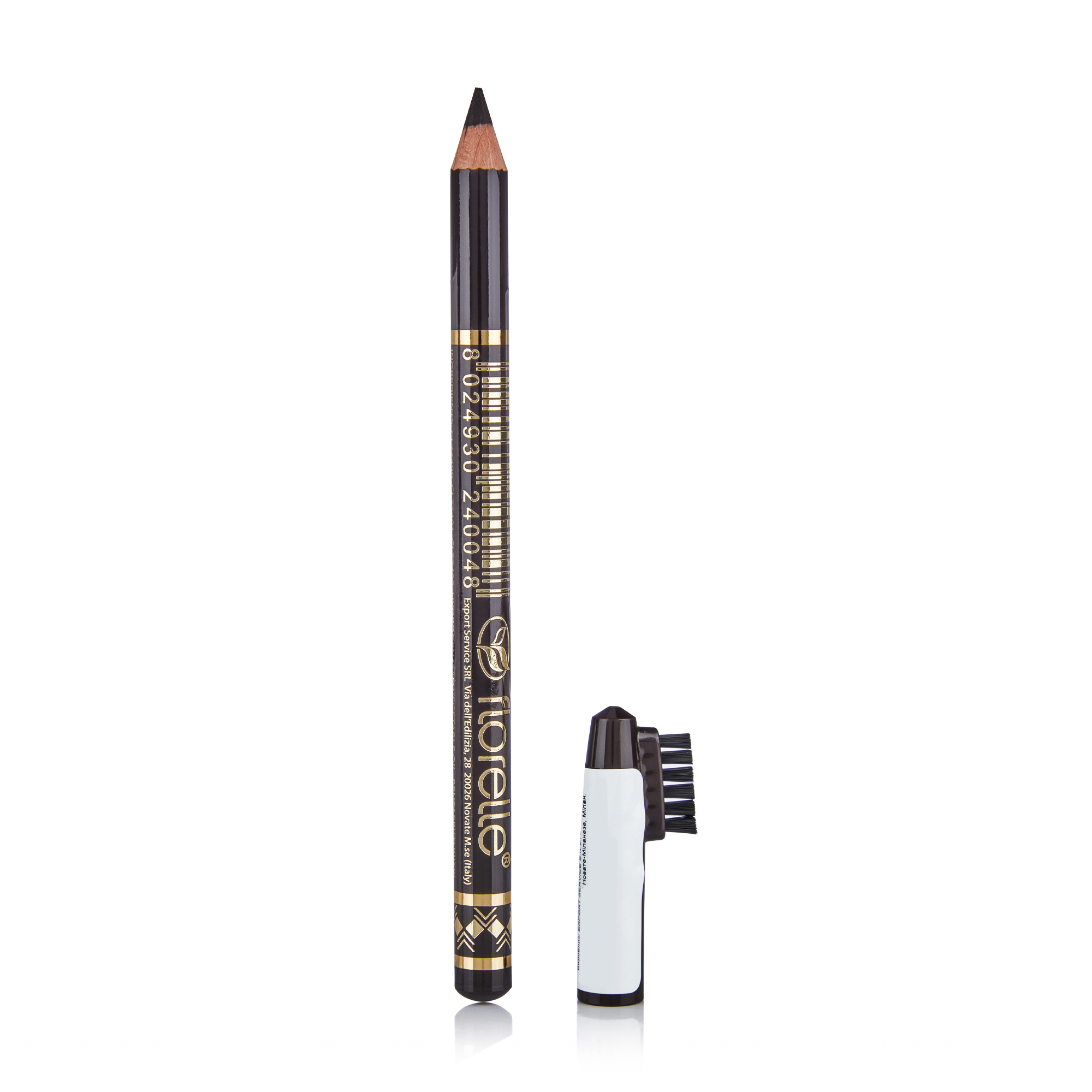 

Олівець для брів Florelle Eyebrow Pencil With Brush з плоскою щіточкою, 04, 1.14 г
