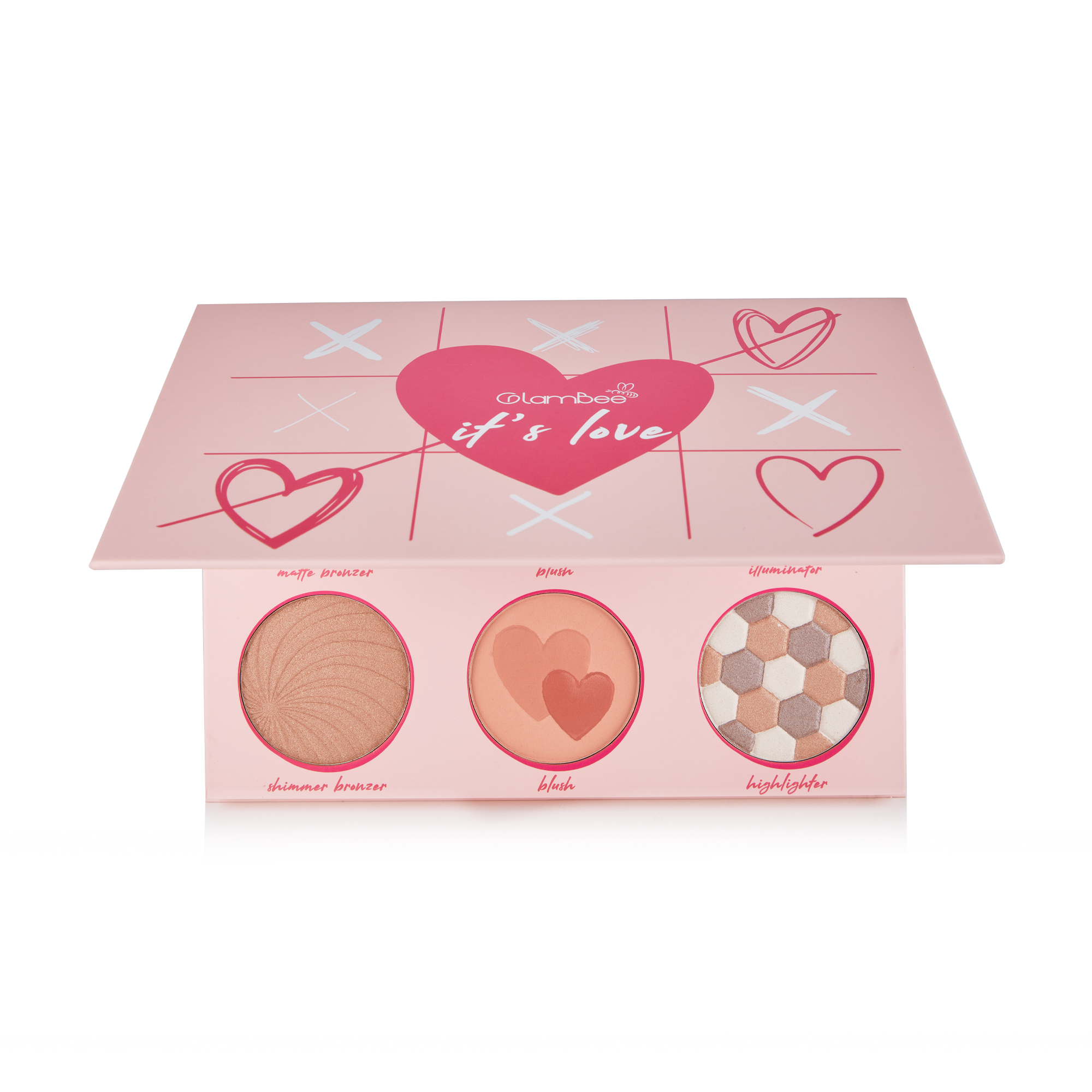 

Палетка для контурингу обличчя GlamBee It's Love Complexion Palette, 6*4.8 г