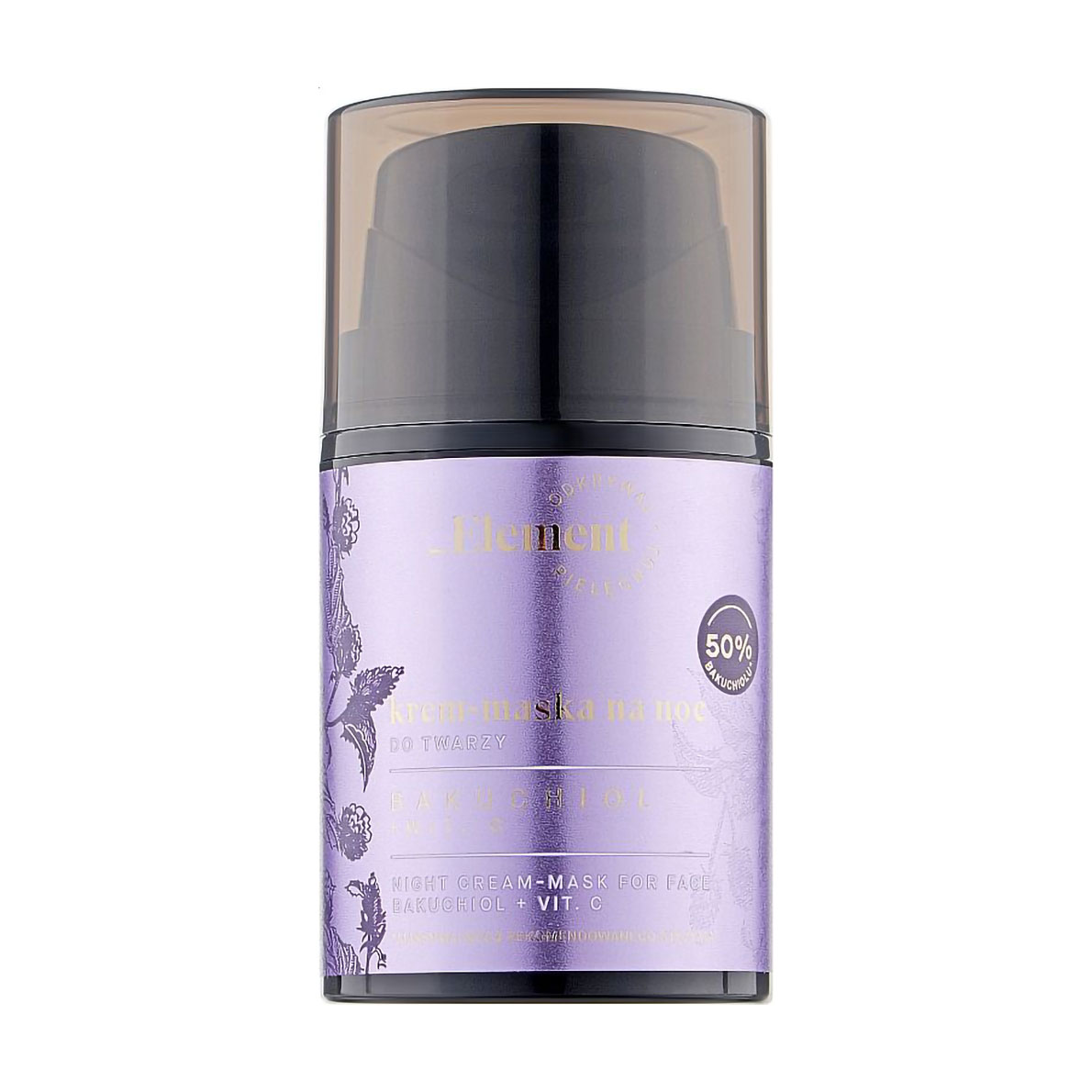 

Нічна крем-маска для обличчя Element Bakuchiol Night Cream-Mask Бакучіол + Вітамін С, 50 мл