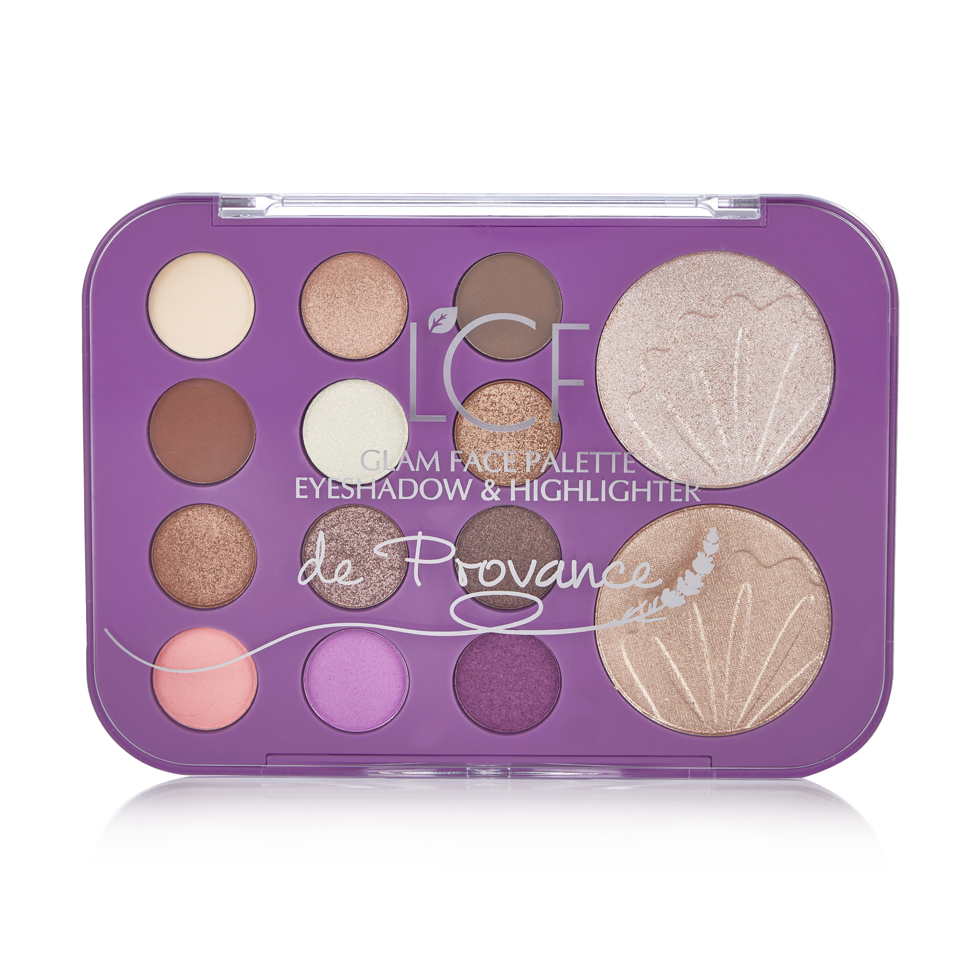 

Палетка тіней та хайлайтерів LCF de Provance Glam Face Palette Eyeshadow & Highlighter, 17.4 г