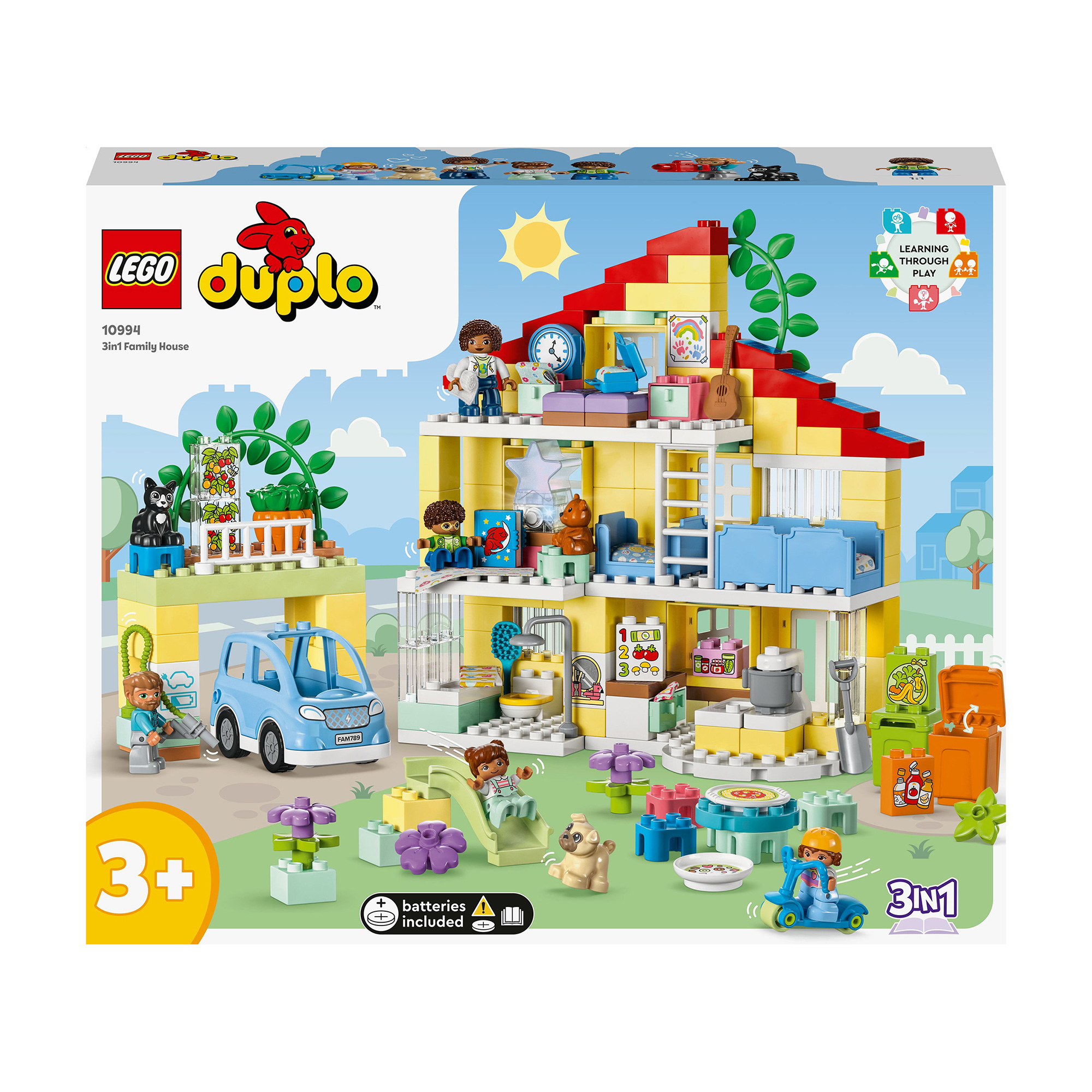 

Конструктор LEGO Duplo Town Сімейний будинок 3 в 1, 218 деталей, від 3 років (10994)