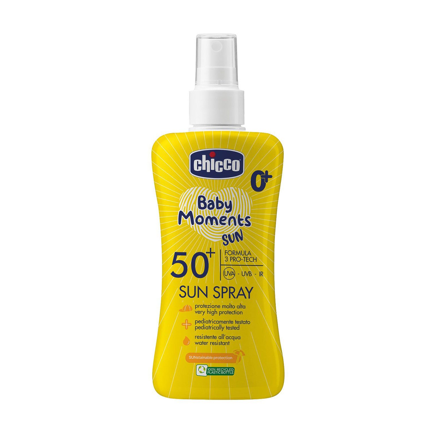 

Дитяче сонцезахисне молочко-спрей Chicco Baby Moments Sun Spray SPF 50+, 150 мл