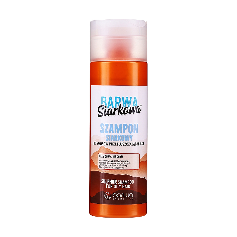 

Антибактеріальний шампунь Barwa Cosmetics Barwa Siarkowa Sulphur Shampoo для жирного волосся, із сіркою, 180 мл
