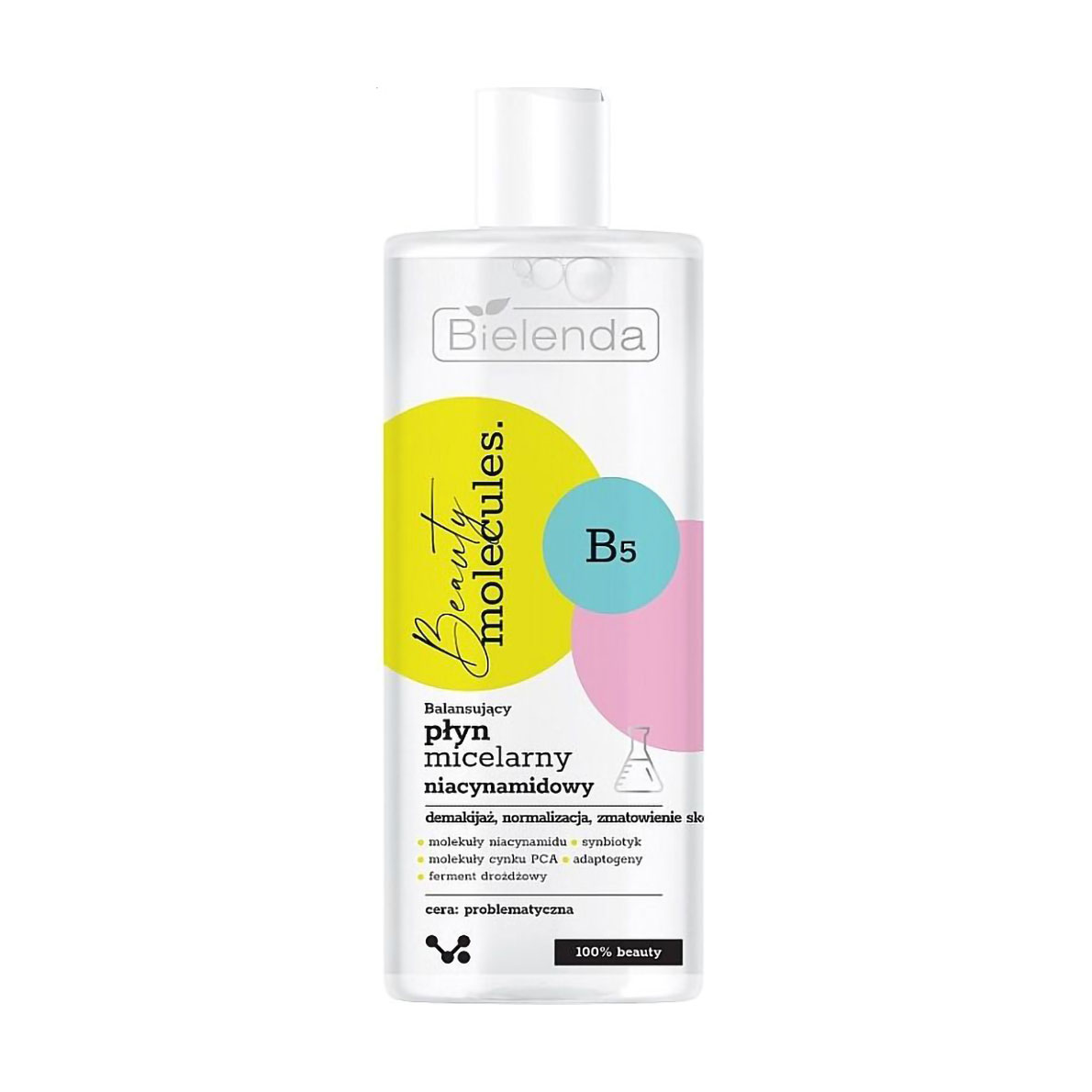 

Балансувальна міцелярна вода Bielenda Beauty Molecules Micellar Water для проблемної шкіри, з ніацинамідом, 500 мл