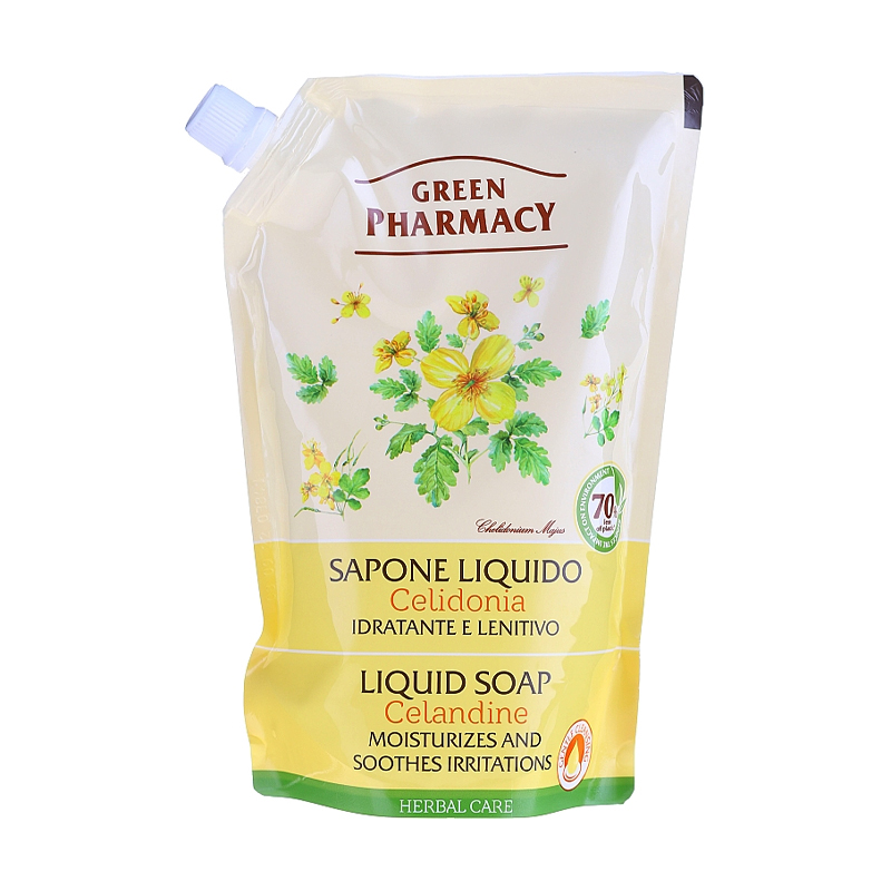 

Рідке мило Green Pharmacy Liquid Soap Чистотіл, дой-пак, 460 мл