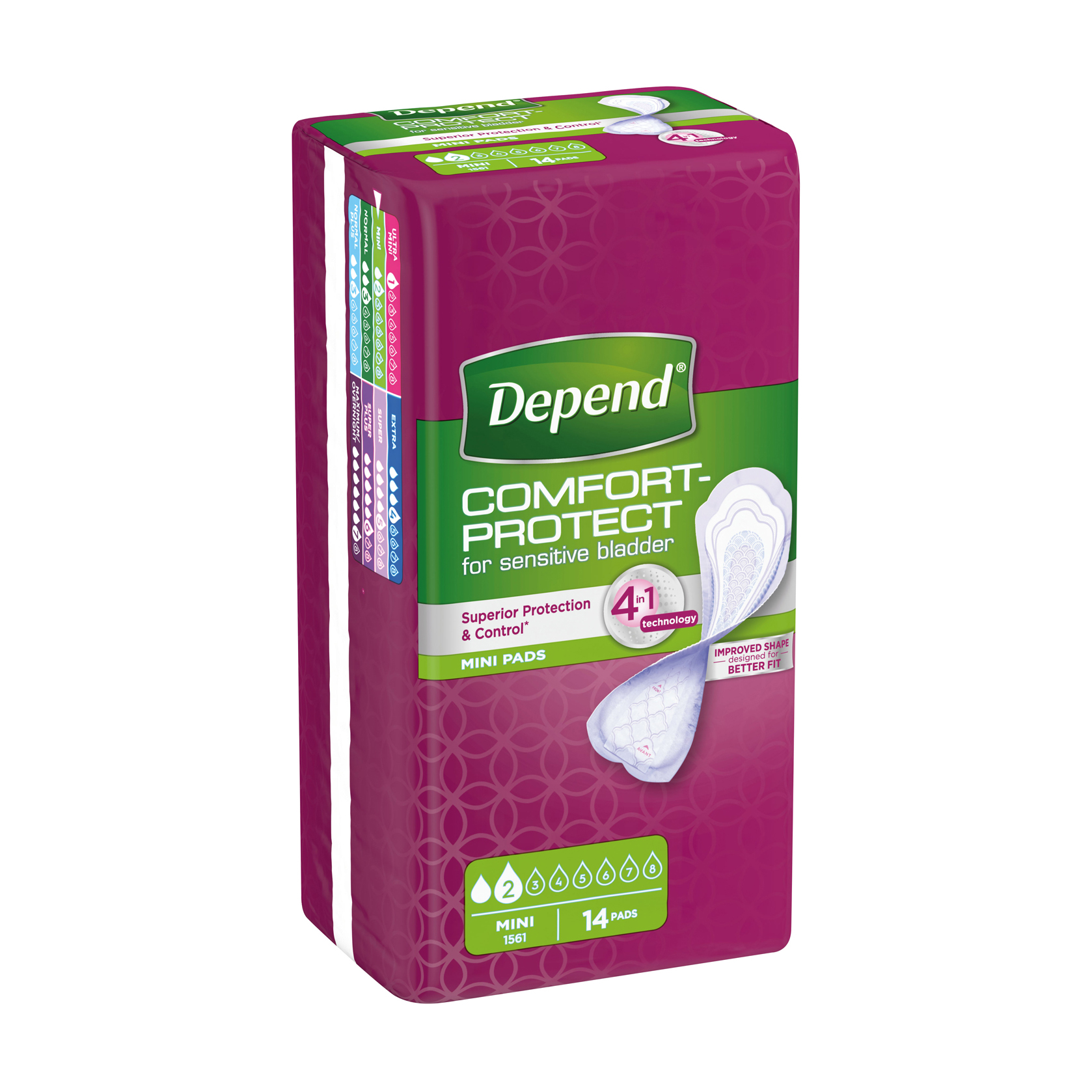 

Прокладки урологічні Depend Mini, 14 шт