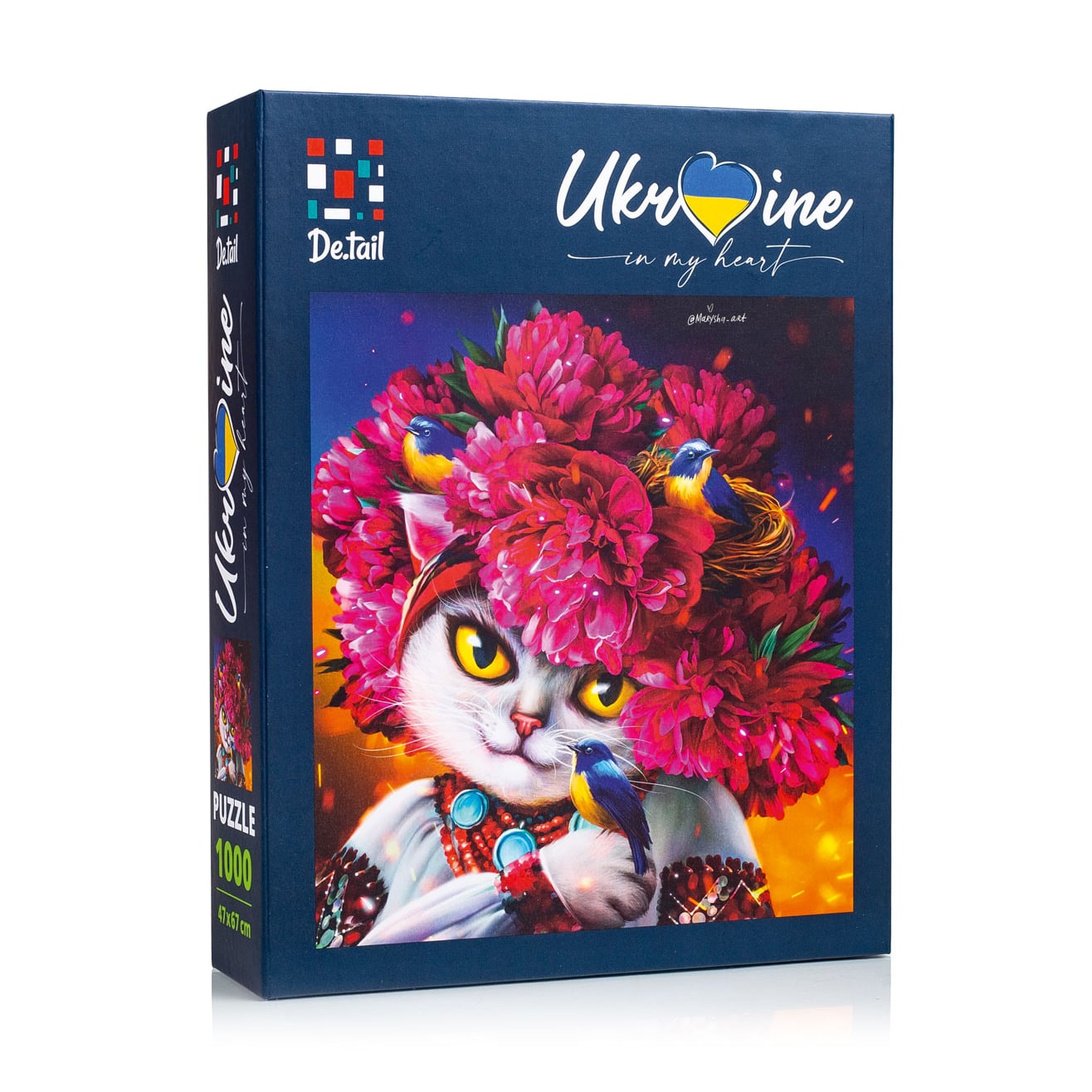 

Пазли De.tail Біла кішка у рожевому вінку, 1000 елементів, від 8 років (DT1000-05)