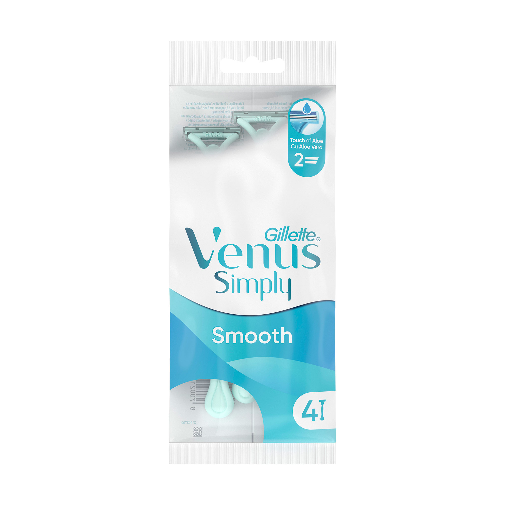 

Одноразові станки для гоління жіночі (бритви) Gillette Simply Venus 2, 4 шт