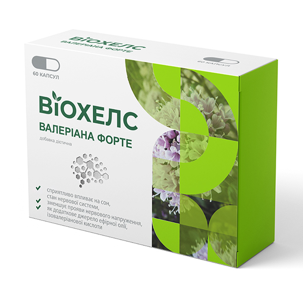 

Валеріана форте ВіоХелс Valeriana Forte 300 мг, 60 капсул, 60 капсул