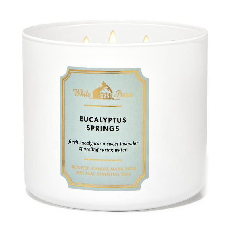 

Уцінка! Ароматична свічка Bath & Body Works White Barn Eucalyptus Springs Scented Candle, 411 г