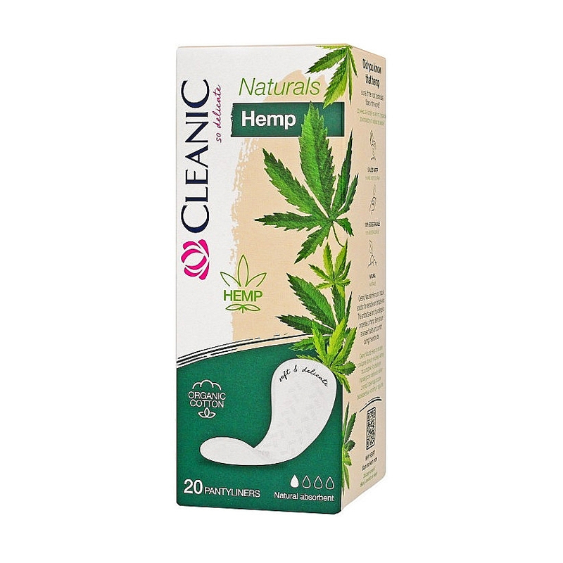 

Уцінка! Щоденні гігієнічні прокладки Cleanic Naturals Hemp, 20 шт
