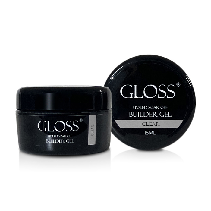 

Уцінка! Однофазний гель для нігтів Gloss Builder Gel UV/LED Soak Off, Clear, 15 мл