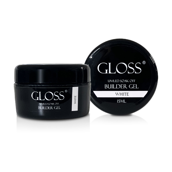 

Уцінка! Однофазний гель для нігтів Gloss Builder Gel UV/LED Soak Off, White, 15 мл