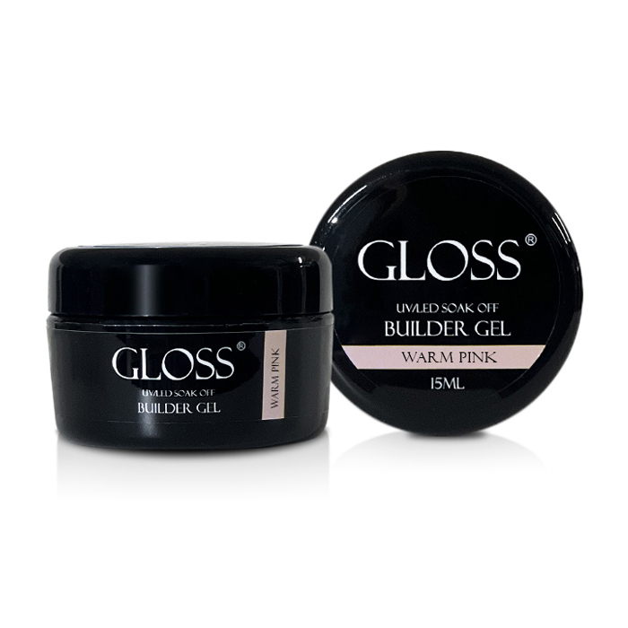 

Уцінка! Однофазний гель для нігтів Gloss Builder Gel UV/LED Soak Off, Warm Pink, 15 мл