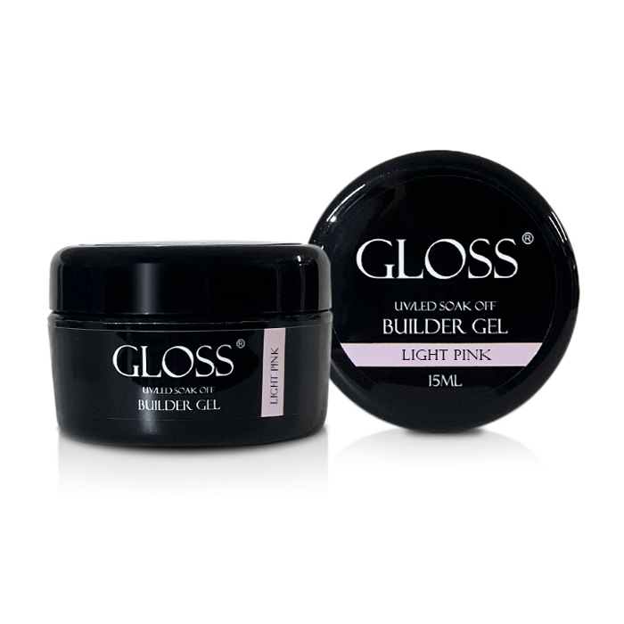 

Уцінка! Однофазний гель для нігтів Gloss Builder Gel UV/LED Soak Off, Light Pink, 15 мл