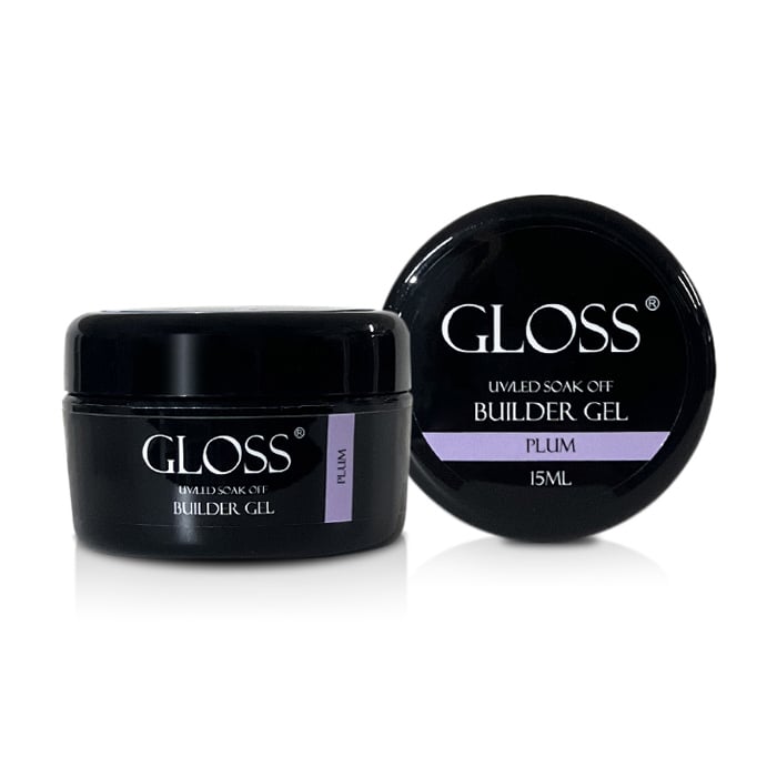 

Уцінка! Однофазний гель для нігтів Gloss Builder Gel UV/LED Soak Off, Plum, 15 мл