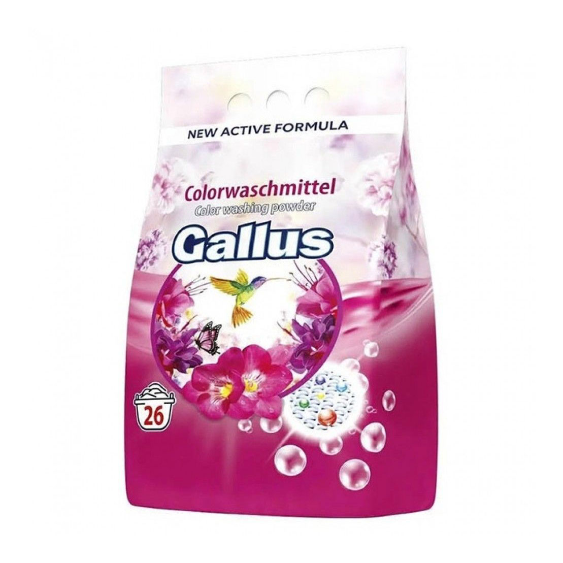 

Уцінка! Пральний порошок-концентрат Gallus Color для кольорових речей, 26 циклів прання, 1.7 кг