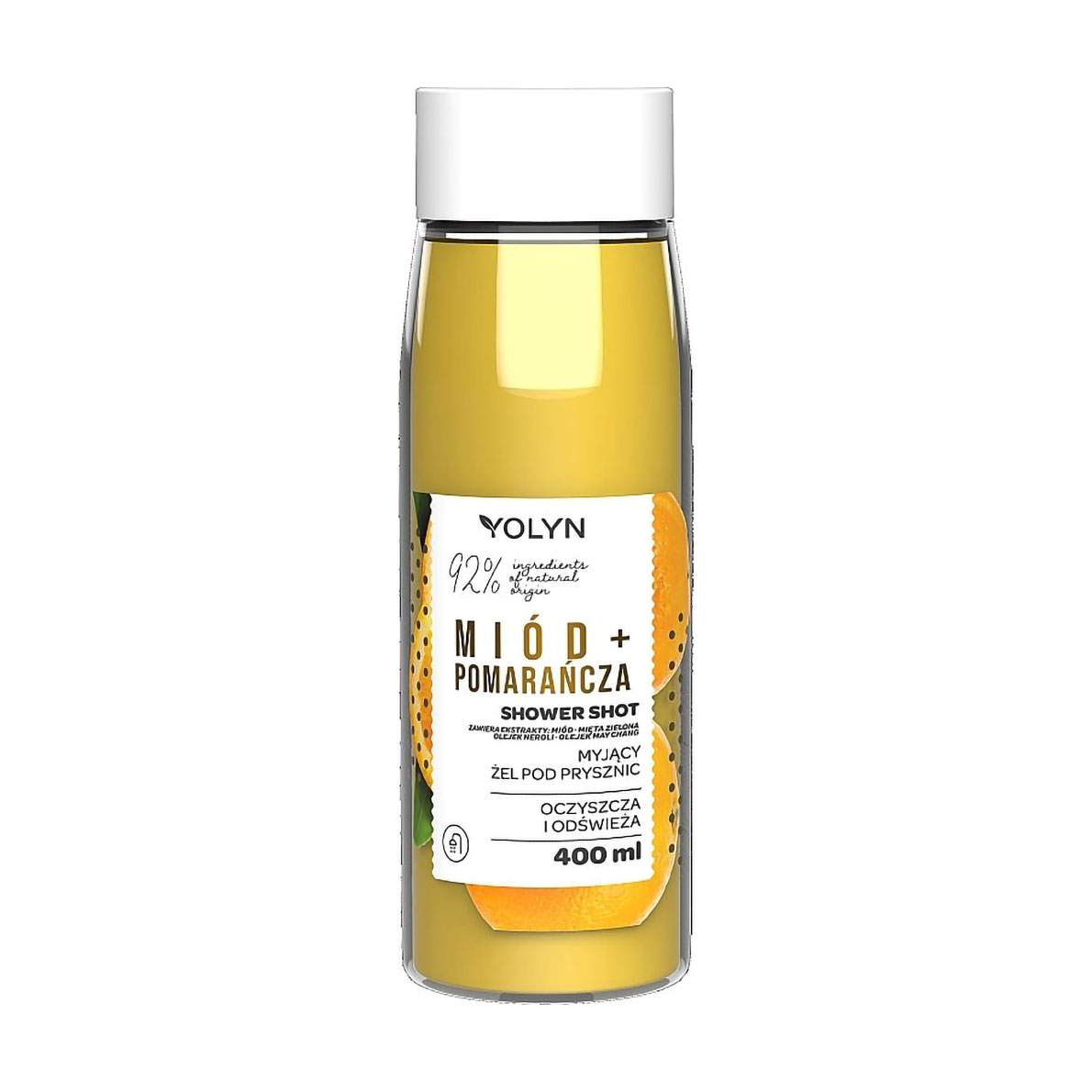 

Уцінка! Гель для душу Yolyn Shower Shot Honey & Orange Мед та апельсин, 400 мл
