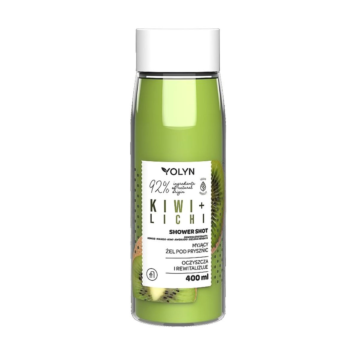 

Гель для душу Yolyn Shower Shot Kiwi & Lichi Ківі та лічі, 400 мл