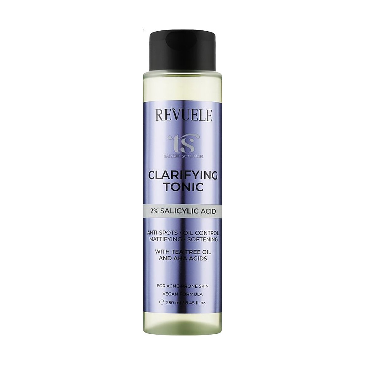 

Очищувальний тонік для обличчя Revuele Target Solution Clarifying Tonic 2% Salicylic Acid, з саліциловою кислотою 2%, 250 мл