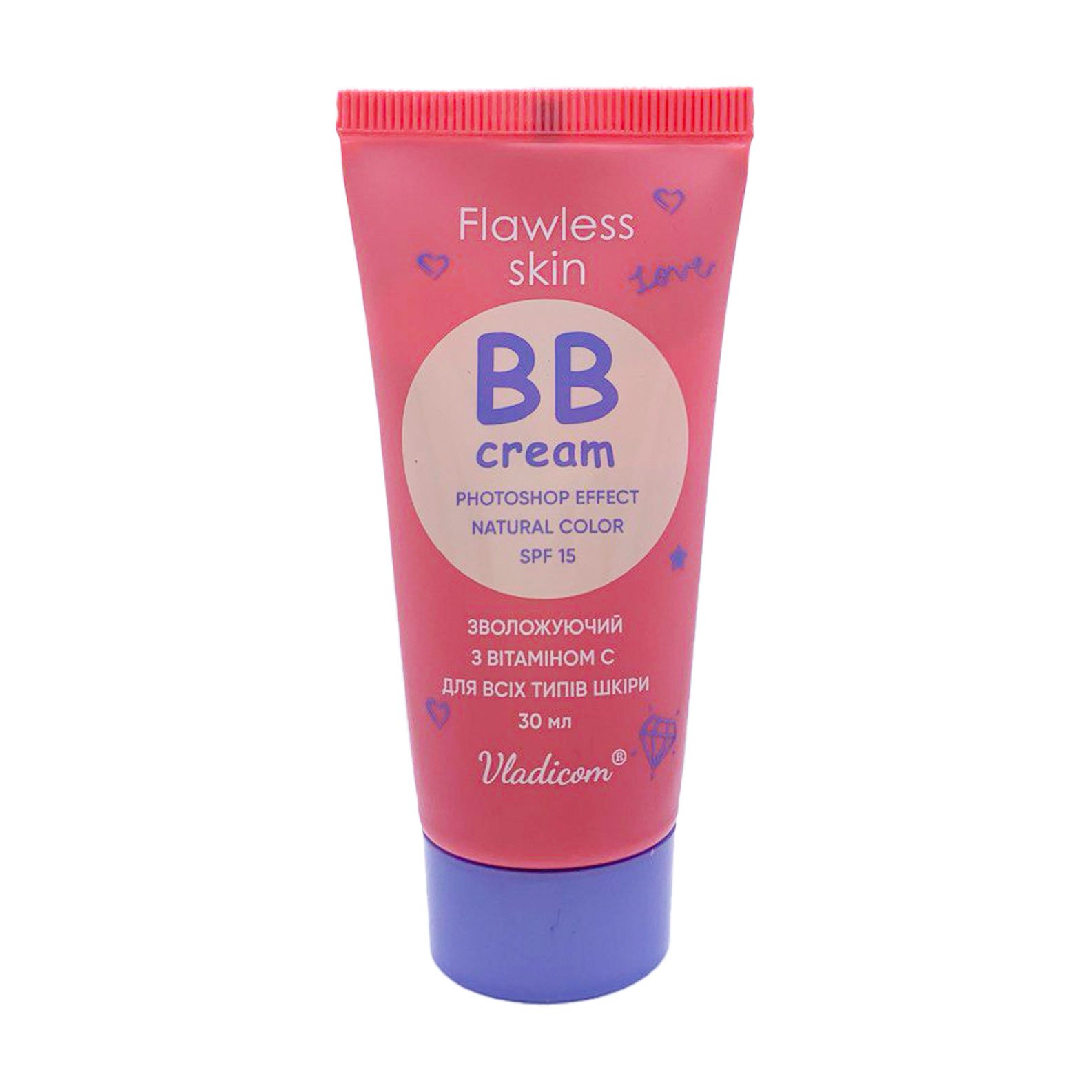 

Зволожувальний BB-крем для обличчя Владіком Flawless Skin BB-Cream Natural Color, SPF 15, для всіх типів шкіри, 30 мл
