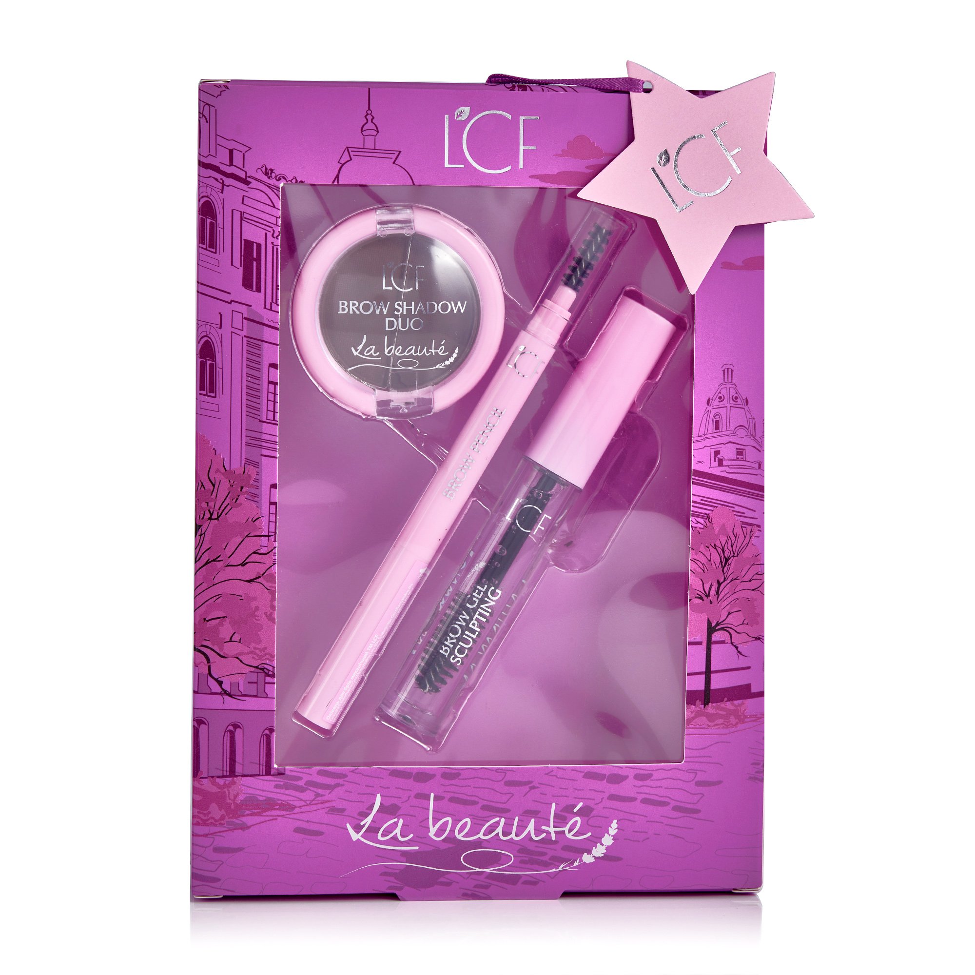 

Набір подарунковий для макіяжу LCF La Beauty (Тіні для брів дуо + Олівець для брів + Гель для брів)