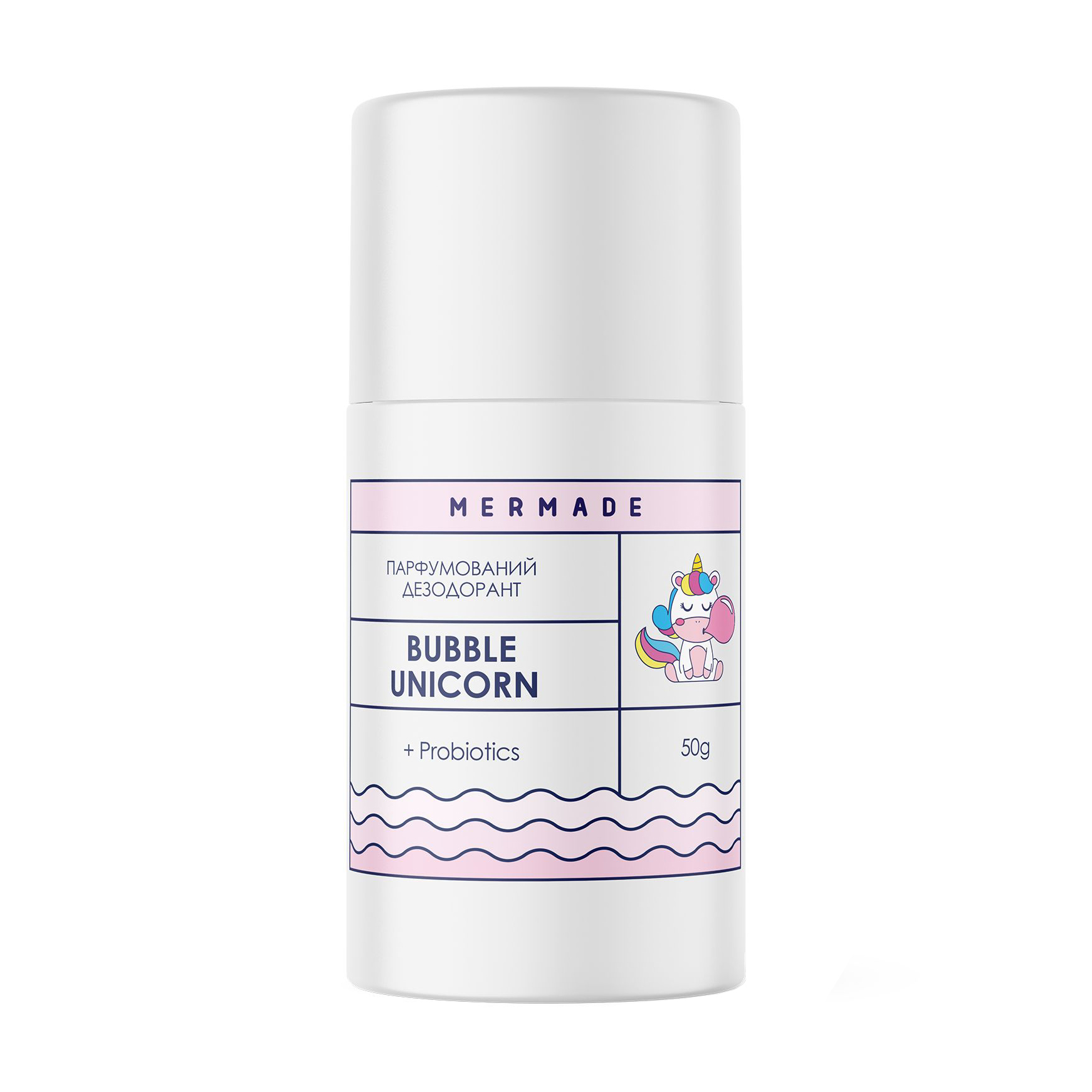 

Уцінка! Парфумований дезодорант-стік з пробіотиком Mermade Bubble Unicorn жіночий, 50 г