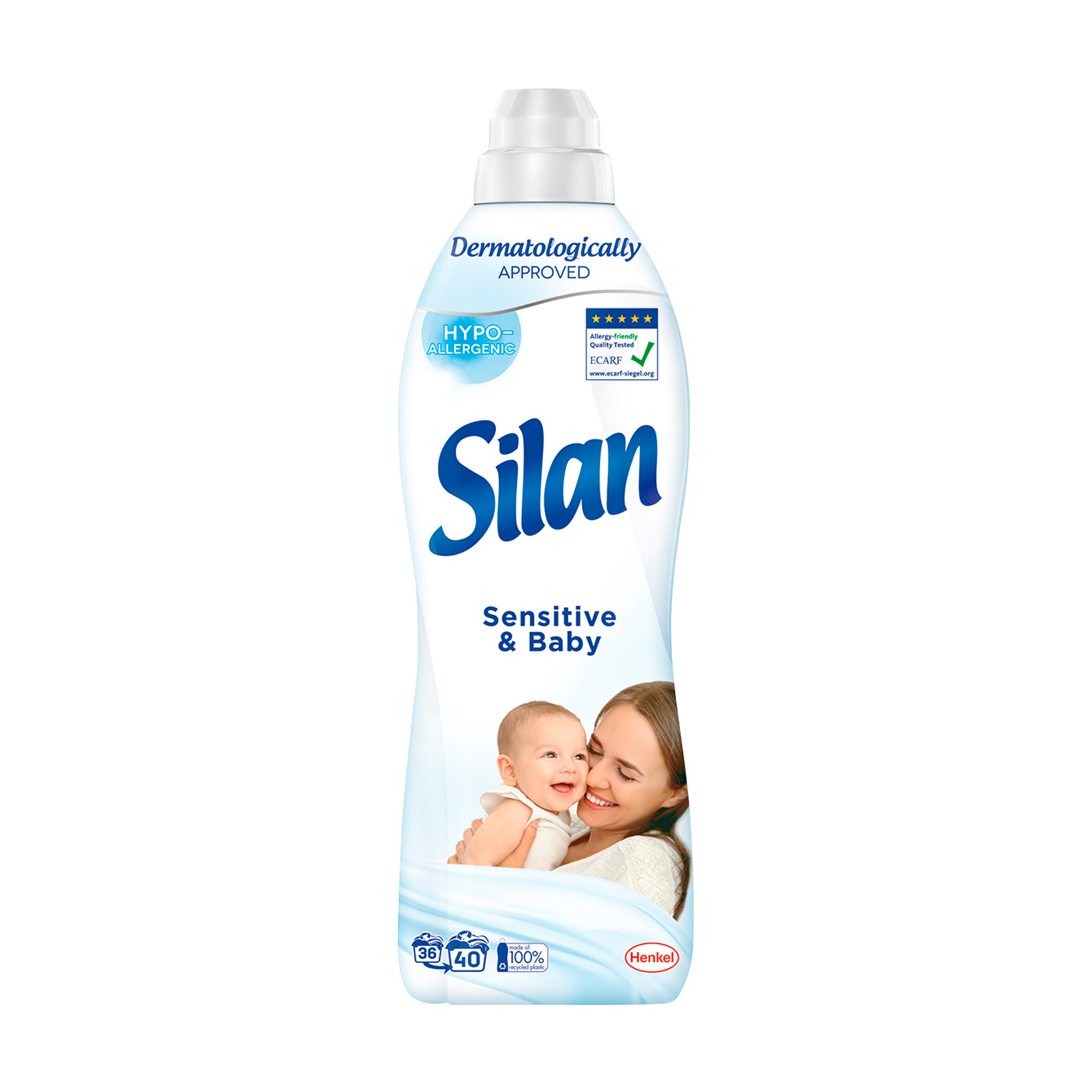 

Уцінка! Ополіскувач-кондиціонер для білизни Silan Sensitive & Baby, 40 циклів прання, 880 мл