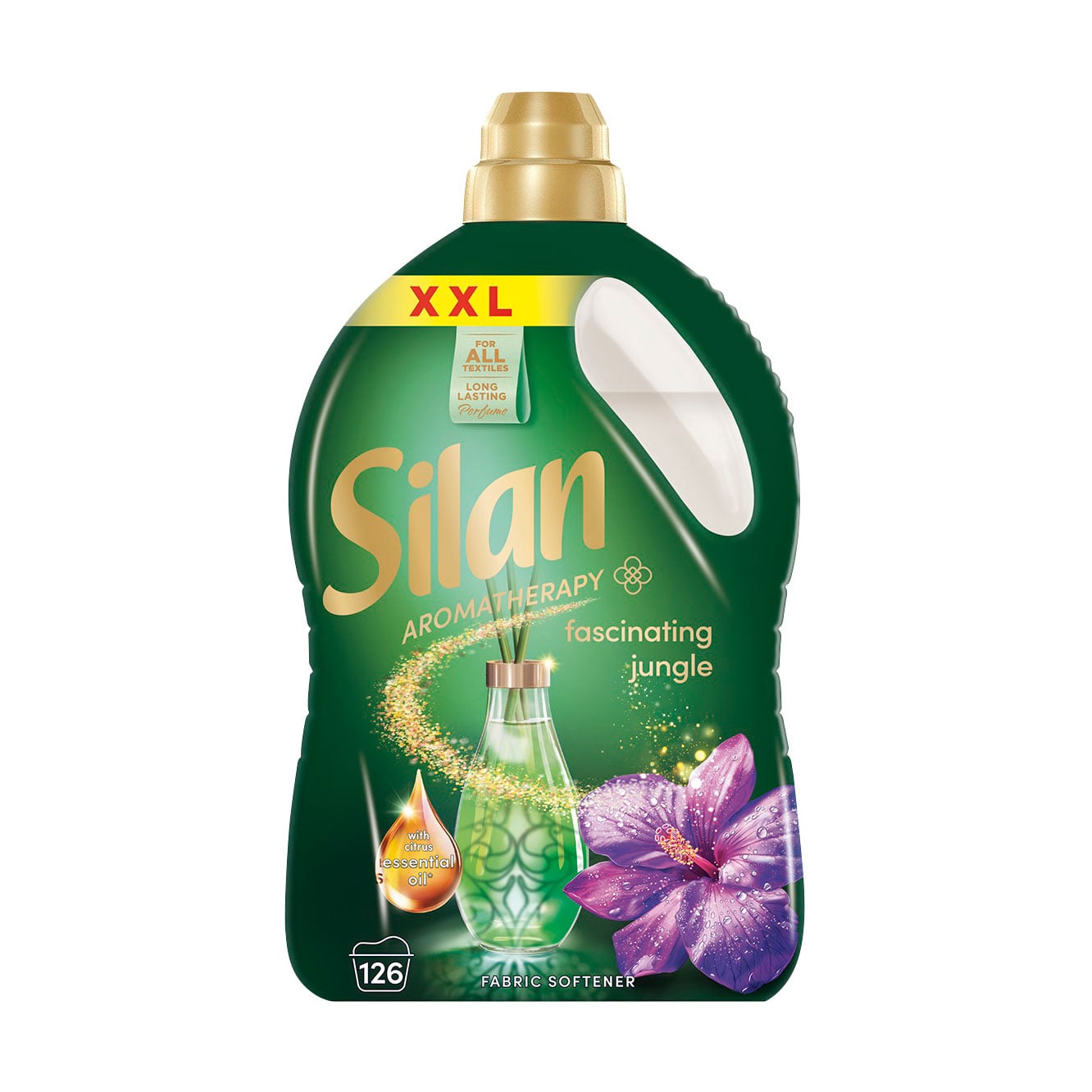 

Ополіскувач-кондиціонер для білизни Silan Aromatherapy Fascinating Jungle, 126 циклів прання, 2.772 л