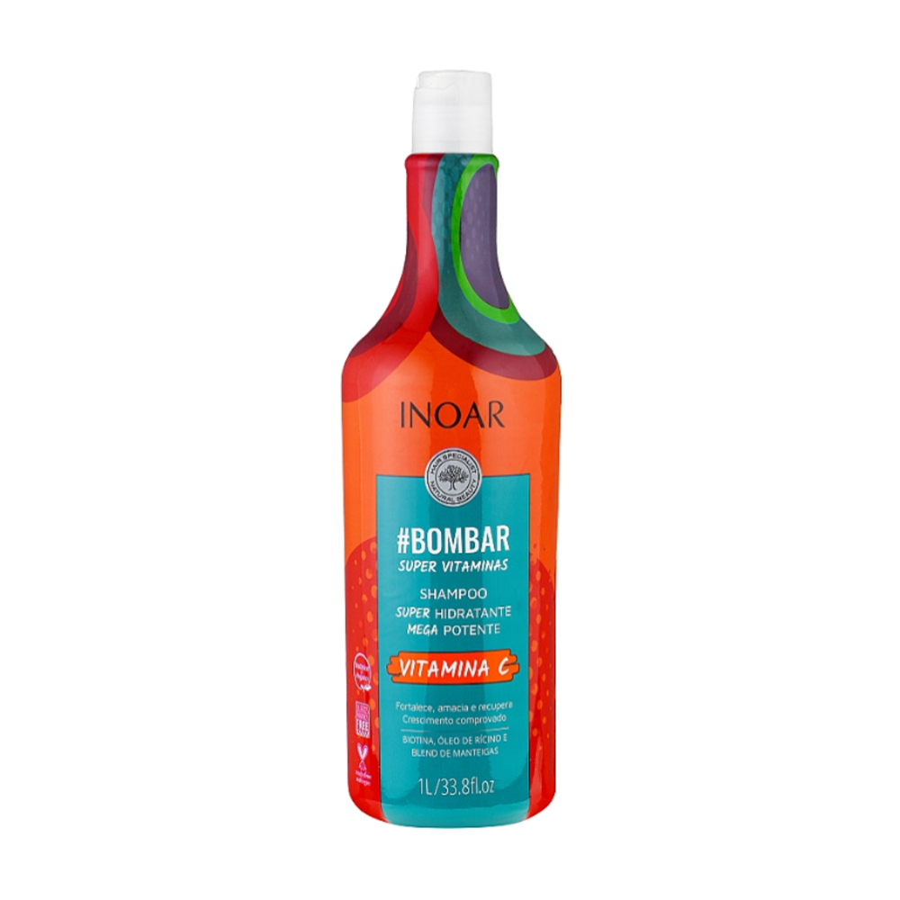 

Шампунь Inoar Bombar Shampoo для росту волосся, з вітаміном С, 1 л