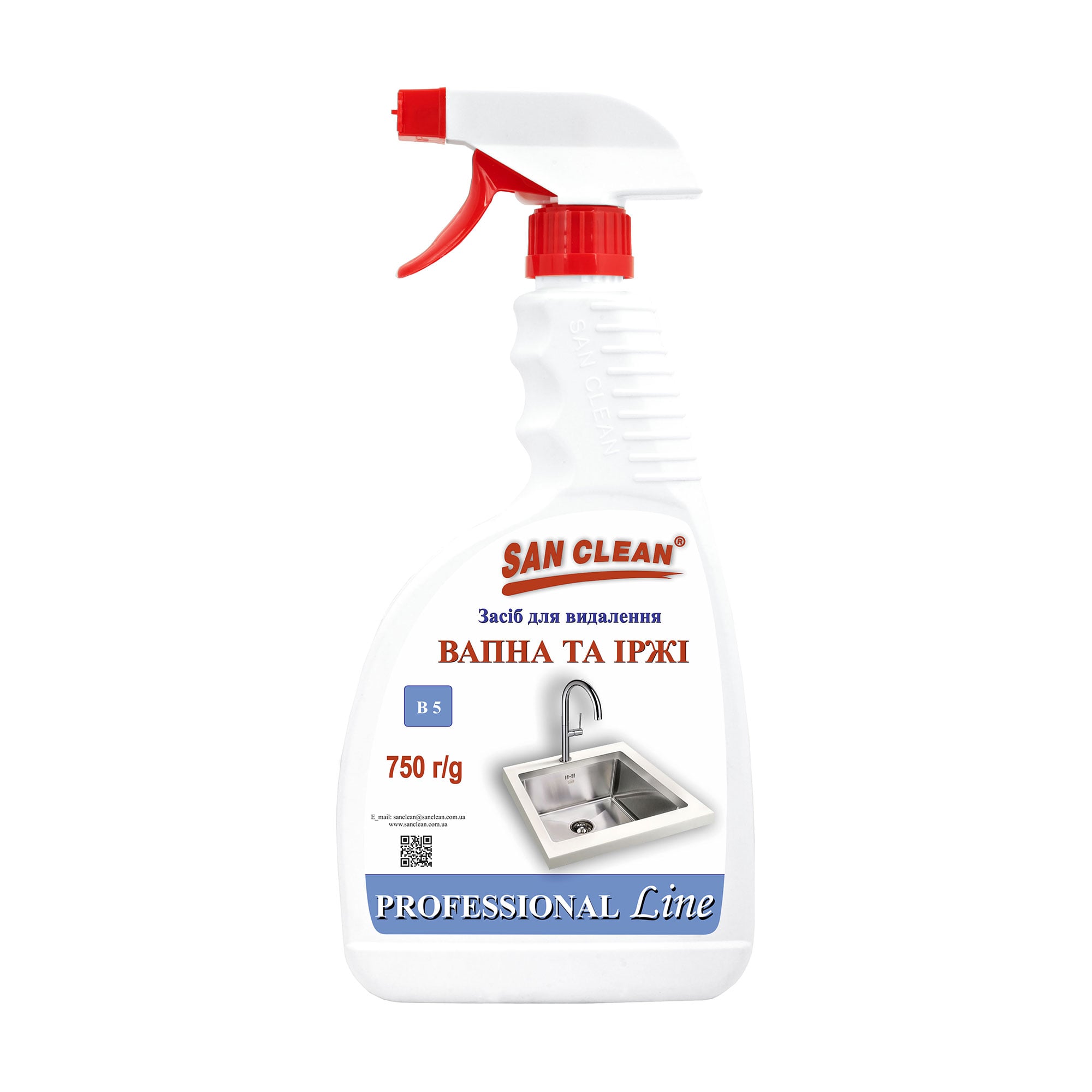 

Засіб для видалення вапна та іржі San Clean Professional Line, 750 г