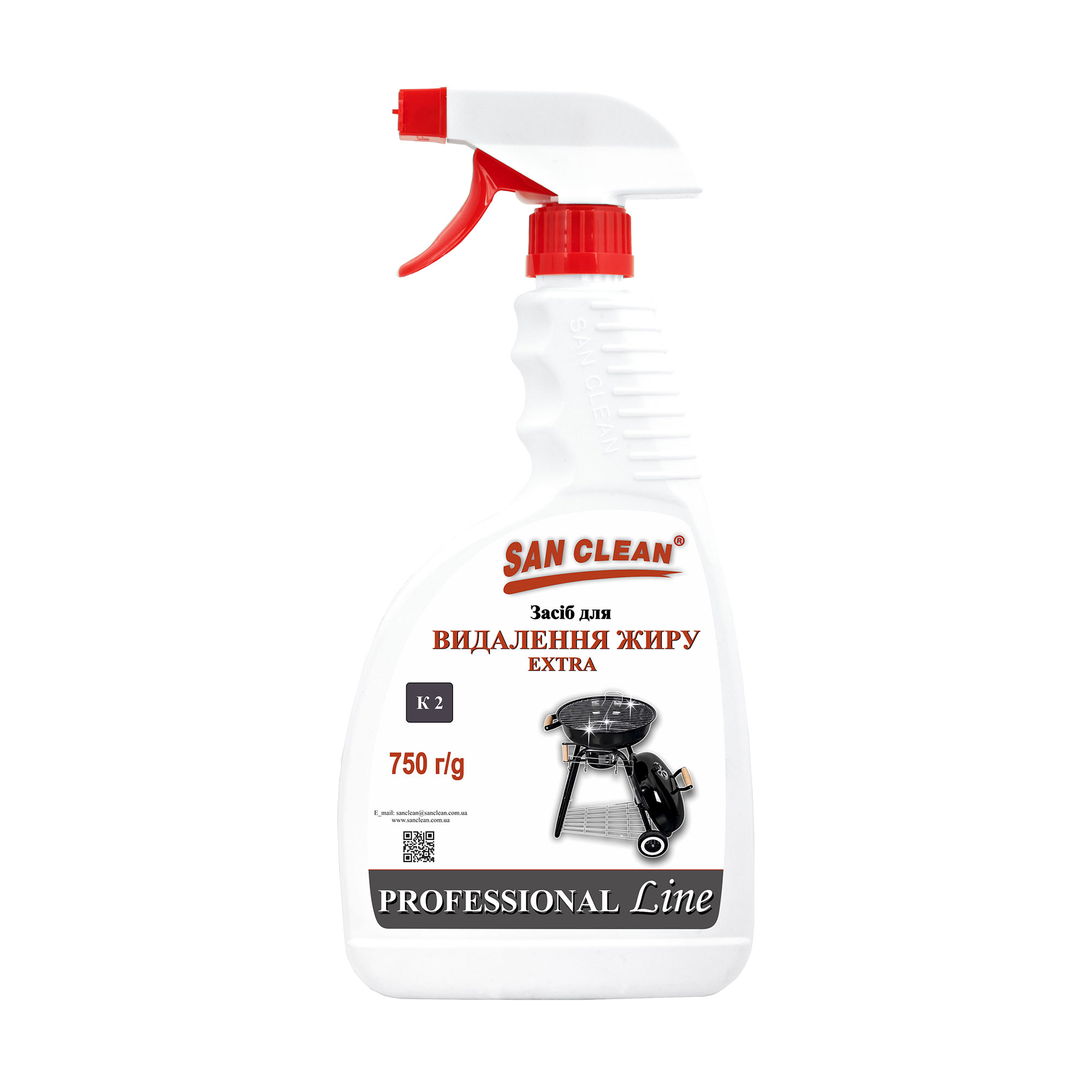 

Уцінка! Засіб для видалення жиру San Clean Extra Professional Line з розпилювачем, 750 г