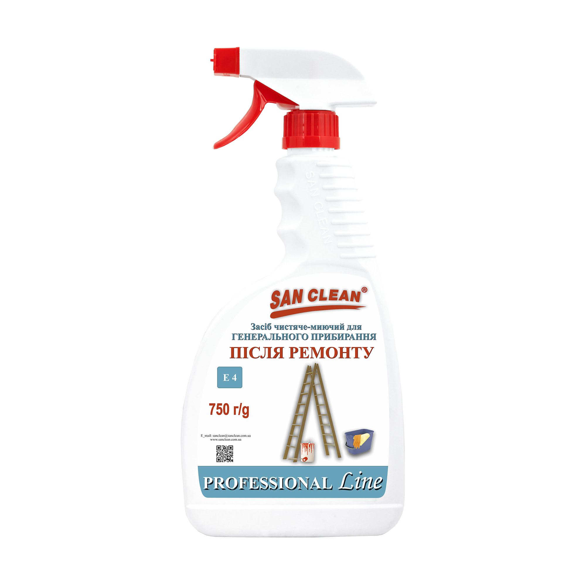 

Уцінка! Засіб чистяче-миючий San Clean Professional Line для генерального прибирання після ремонту, 750 г
