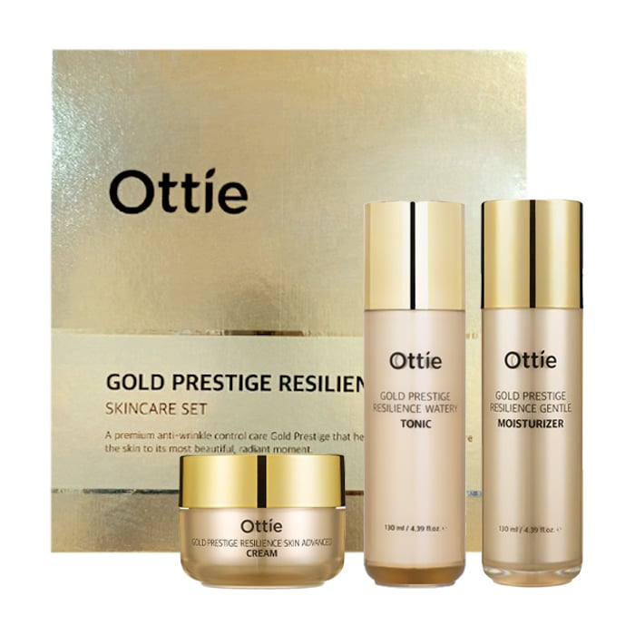 

Набір антивікової косметики для обличчя Ottie Gold Prestige Resilience Skin Care Set, 5 шт