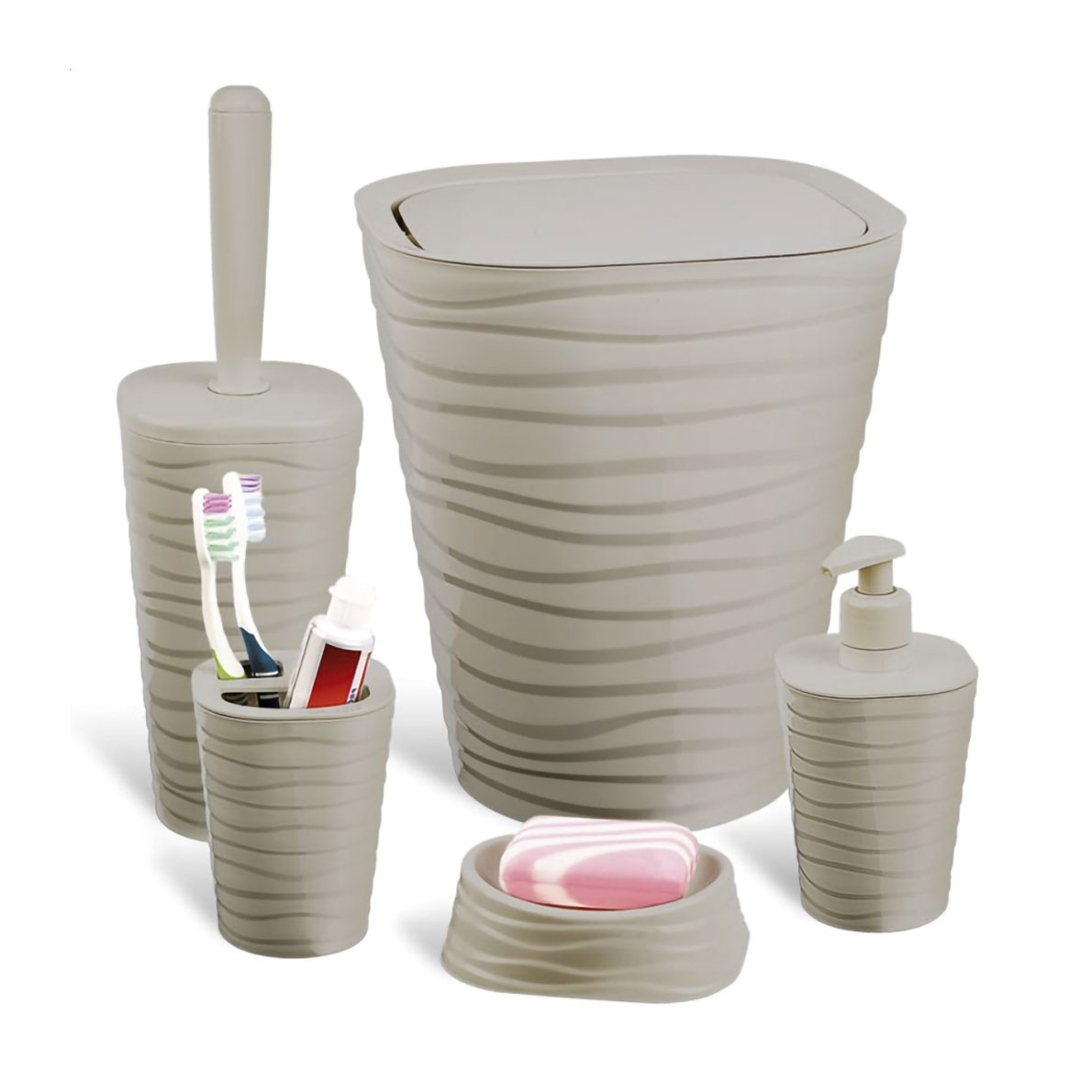 

Набір для ванної кімнати Planet Welle лате, 5 предметів (6897)