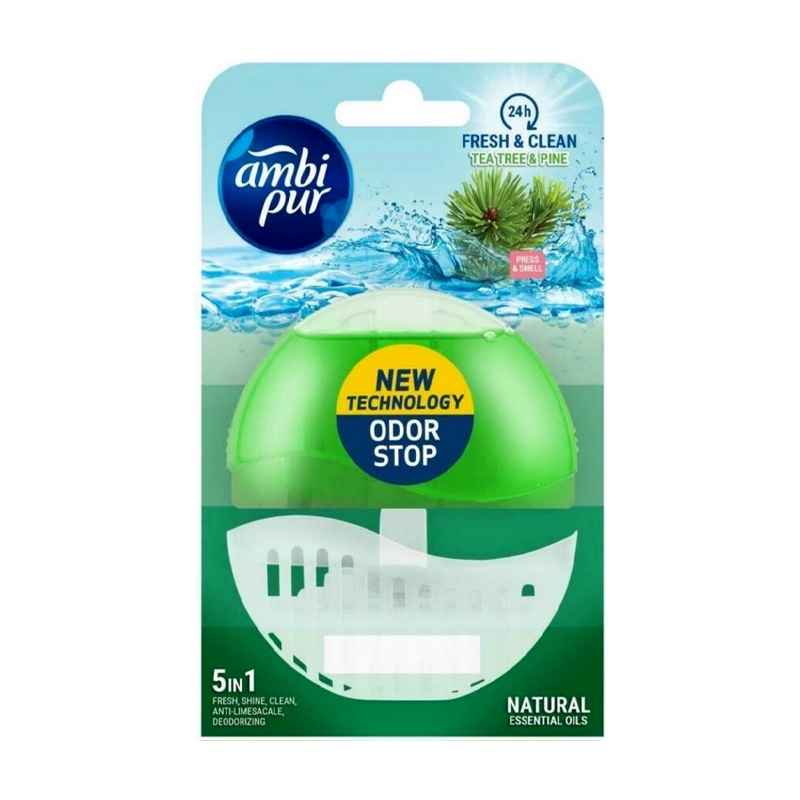 

Гелевий туалетний блок Ambi Pur Fresh & Clean Чайне дерево та сосна, 55 мл