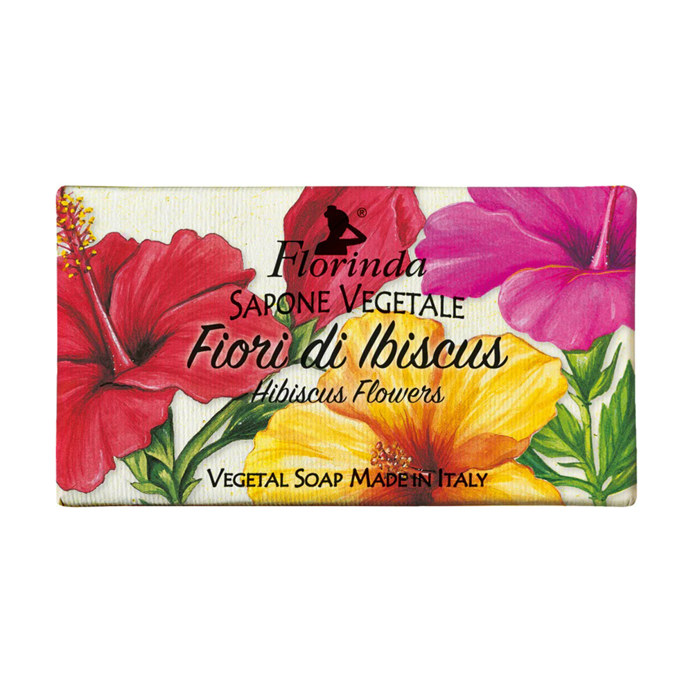 

Уцінка! Натуральне мило Florinda Vegetal Soap Hibiscus Flowers Квіти гібіскуса, 100 г