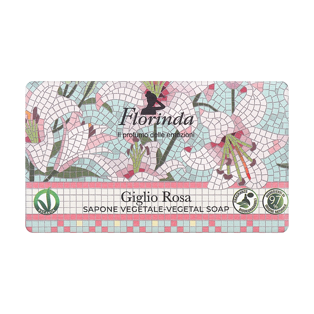 

Уцінка! Натуральне мило Florinda Mosaics Vegetal Soap Рожева лілія, 200 г