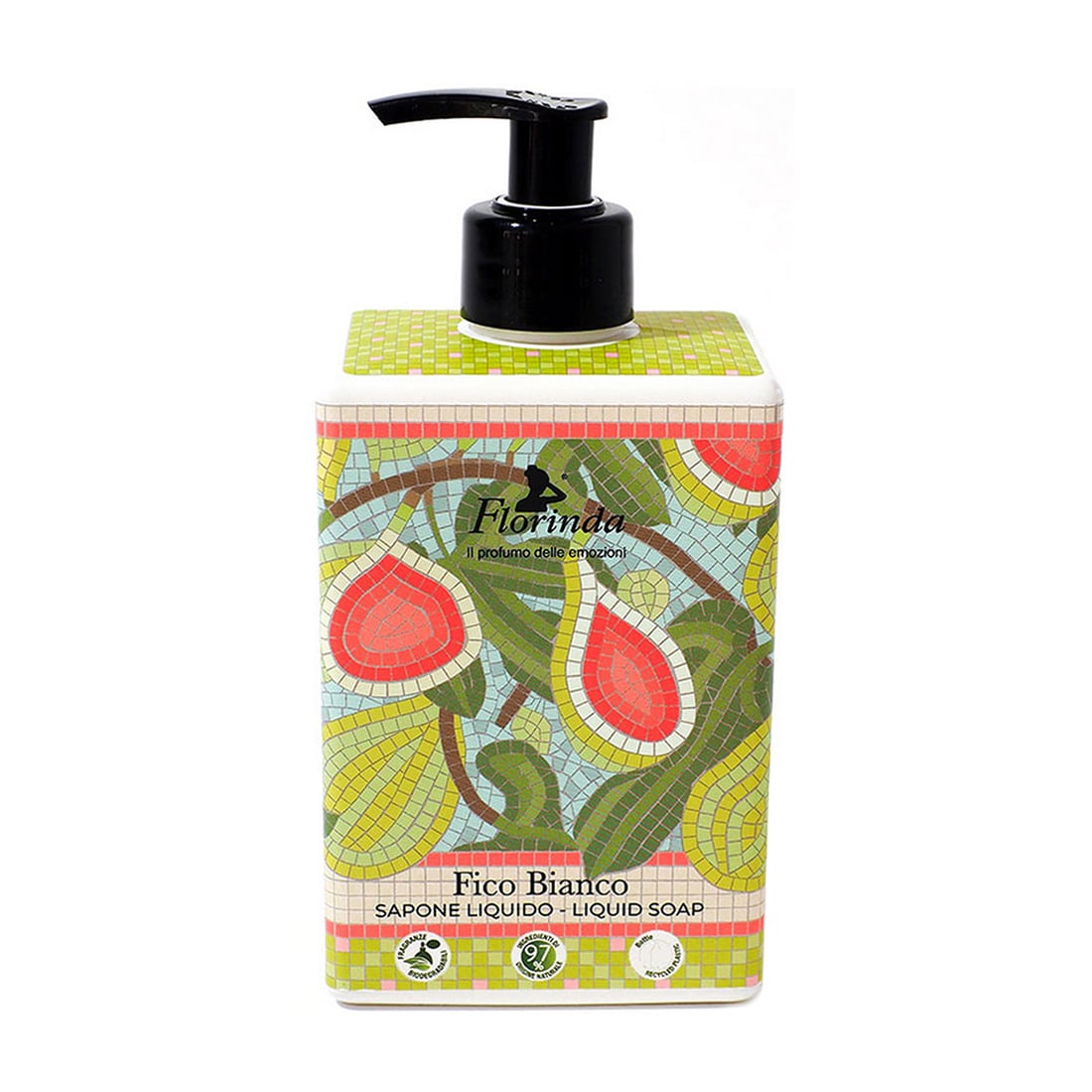 

Рідке мило Florinda Mosaics Liquid Soap Білий інжир, 500 мл