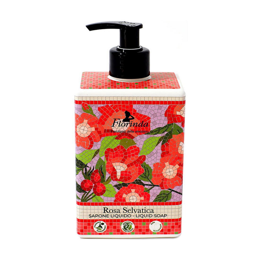 

Уцінка! Рідке мило Florinda Mosaics Liquid Soap Дика троянда, 500 мл