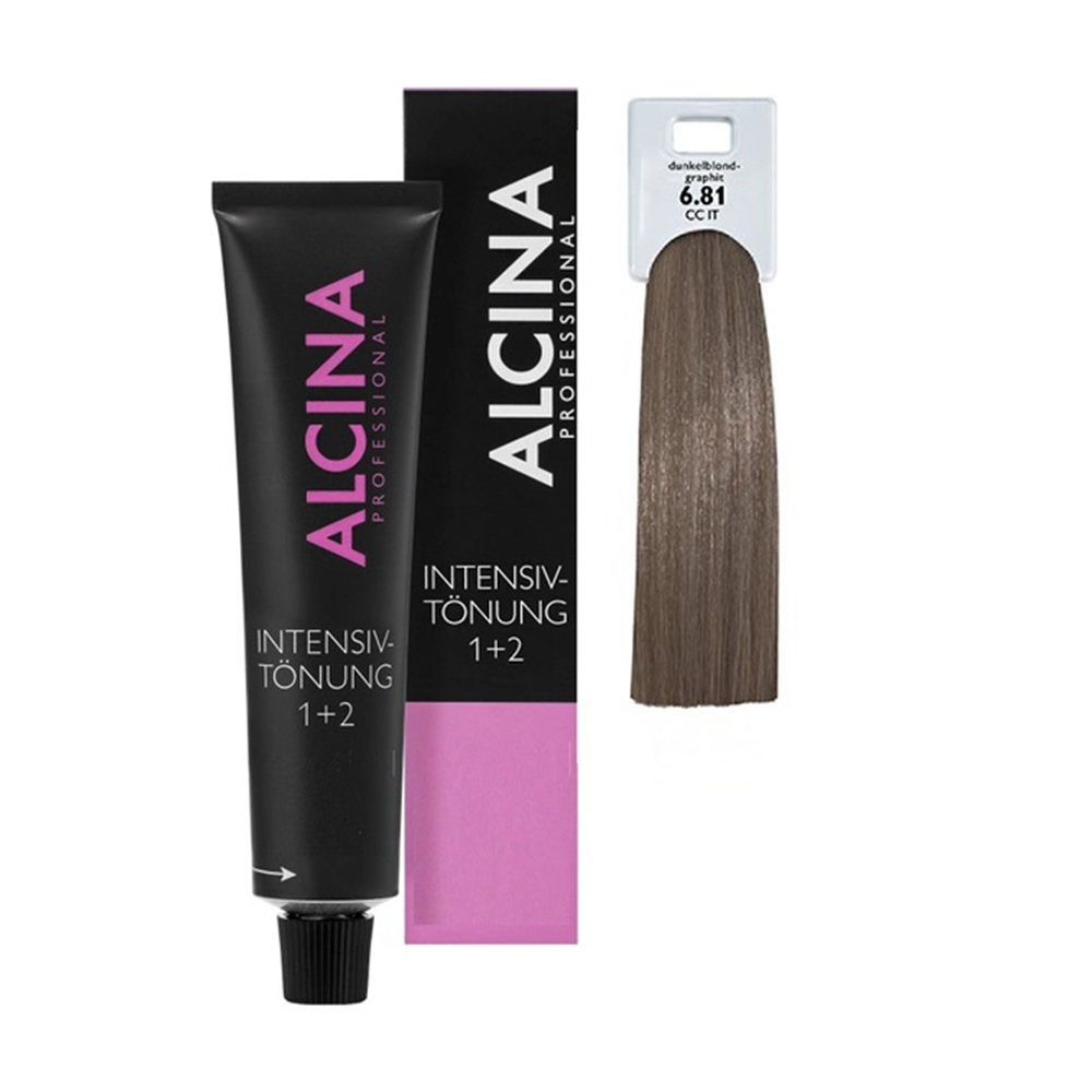 Тонувальна фарба для волосся Alcina Color Creme Intensive-Toning 6.81 Dark Blonde Graphite, 60 мл