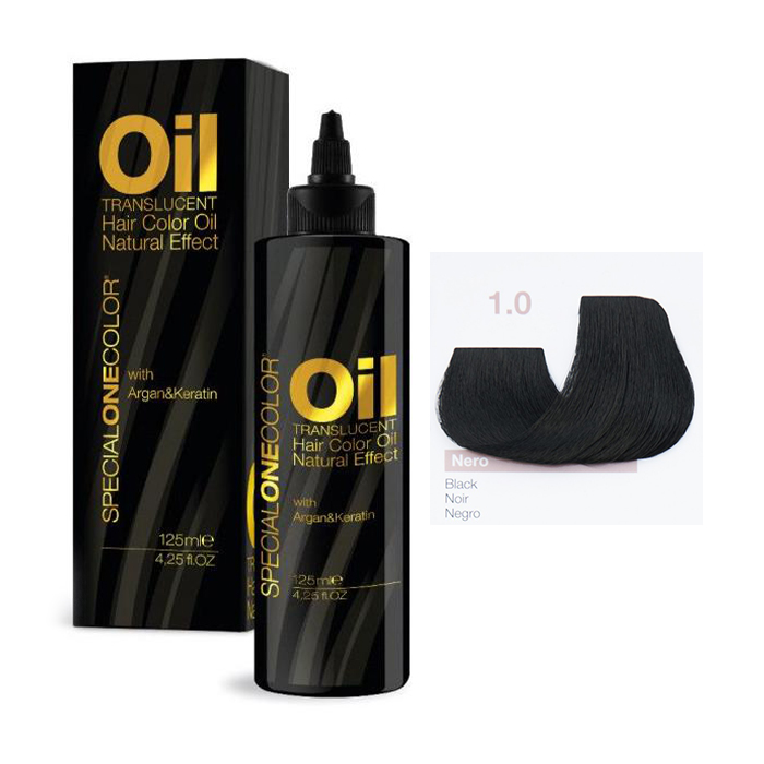 

Фарбувальна олія для волосся Trendy Hair Special One Color Oil Translucent Hair Color, 1.0 Black, 125 мл