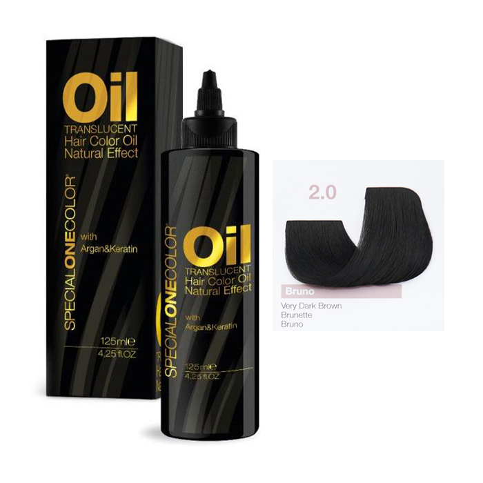 

Уцінка! Фарбувальна олія для волосся Trendy Hair Special One Color Oil Translucent Hair Color, 2.0 Very Dark Brown, 125 мл