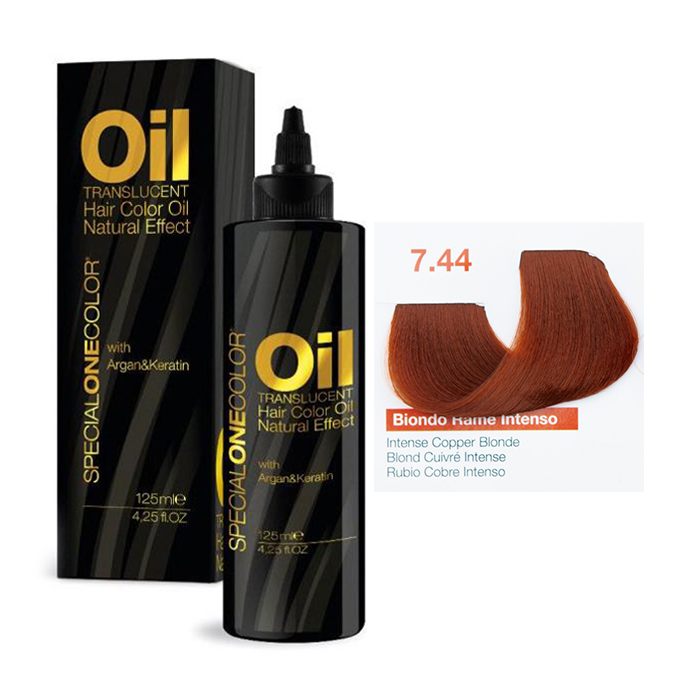 

Уцінка! Фарбувальна олія для волосся Trendy Hair Special One Color Oil Translucent Hair Color, 7.44 Intense Copper Blonde, 125 мл
