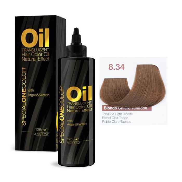 

Уцінка! Фарбувальна олія для волосся Trendy Hair Special One Color Oil Translucent Hair Color, 8.34 Tobacco Light Blonde, 125 мл