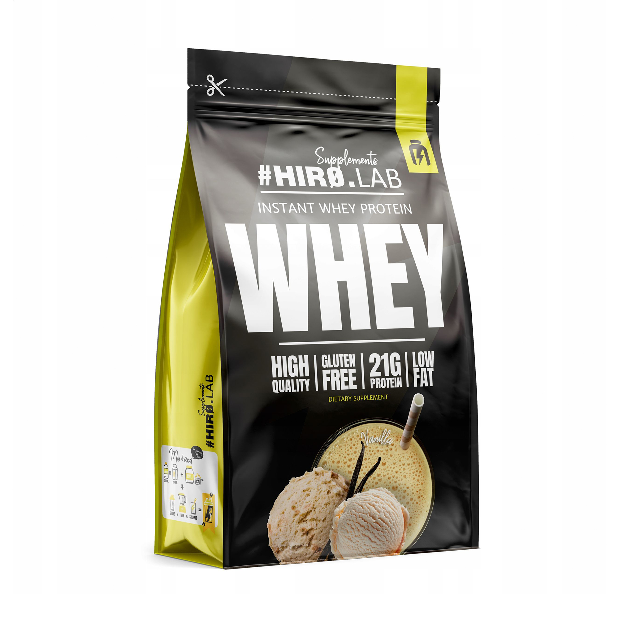 

Протеїн Hiro.Lab Instant Whey Protein в порошку, зі смаком ванілі, 750 г