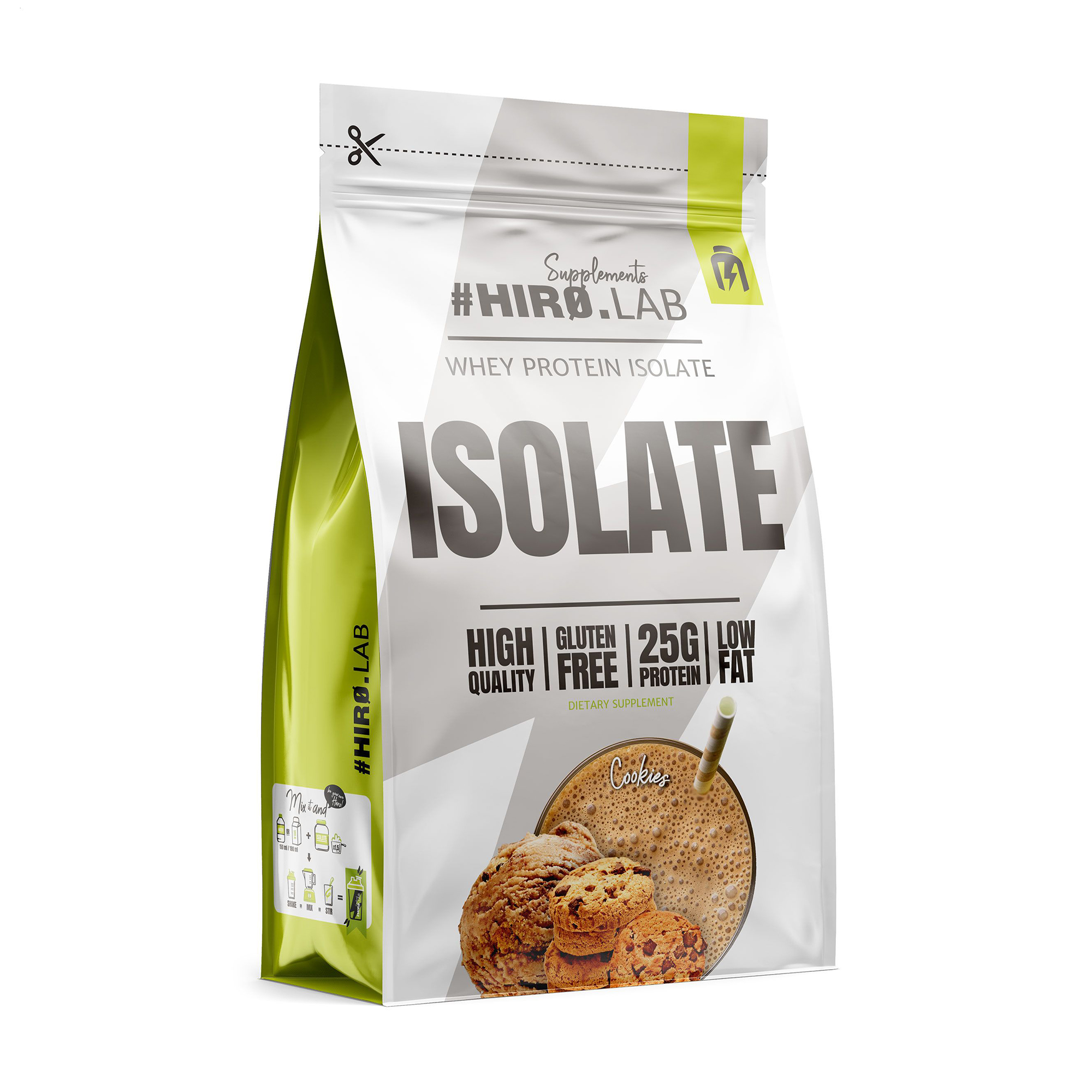 

Ізолят сироваткового протеїну Hiro.Lab Whey Protein Isolate в порошку, зі смаком печива, 700 г