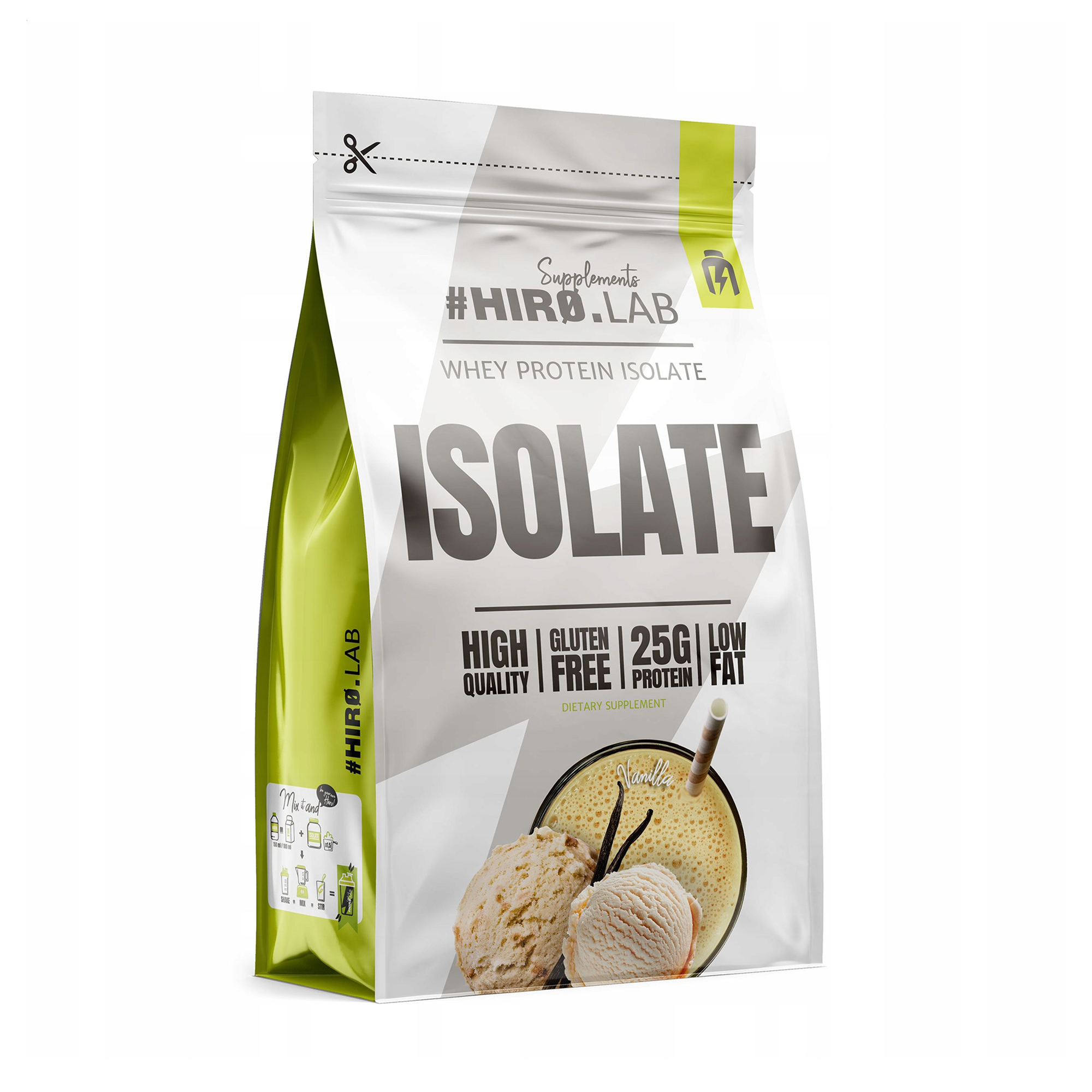 

Ізолят сироваткового протеїну Hiro.Lab Whey Protein Isolate в порошку, зі смаком ванілі, 700 г